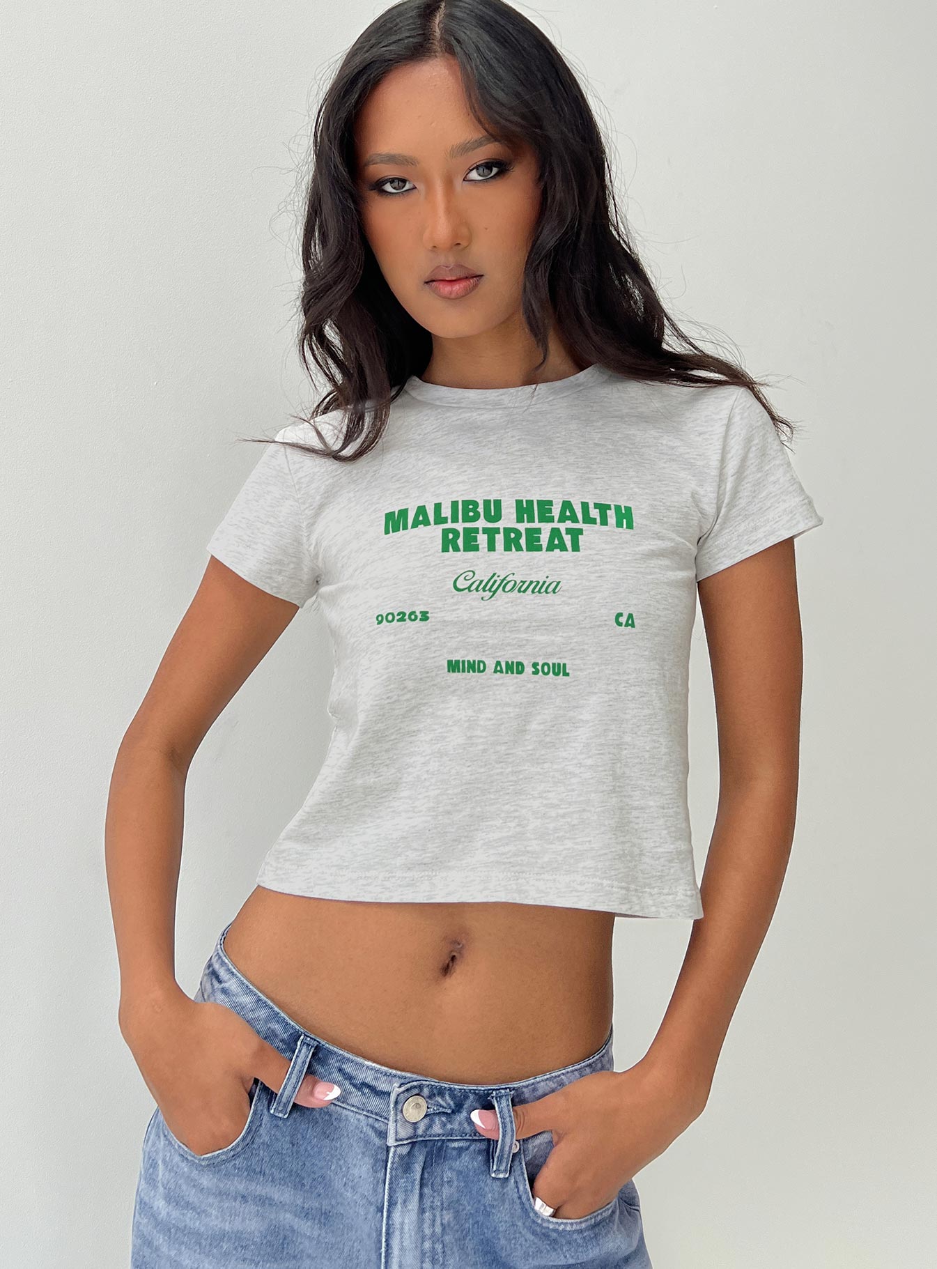 Malibu Retreat Tee Grey - women's top by Ellevoria - view 6