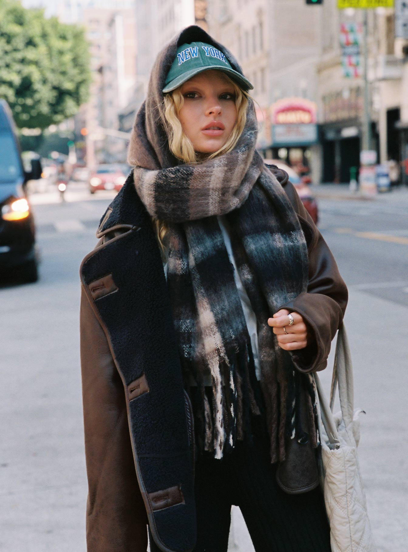 Eunoia Scarf Beige / Brown women's accessory by Ellevoria