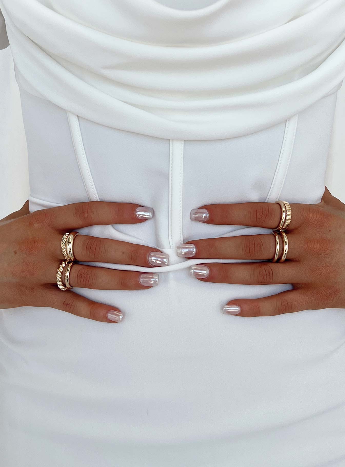 Strait Ring Pack Gold women's ring by Ellevoria
