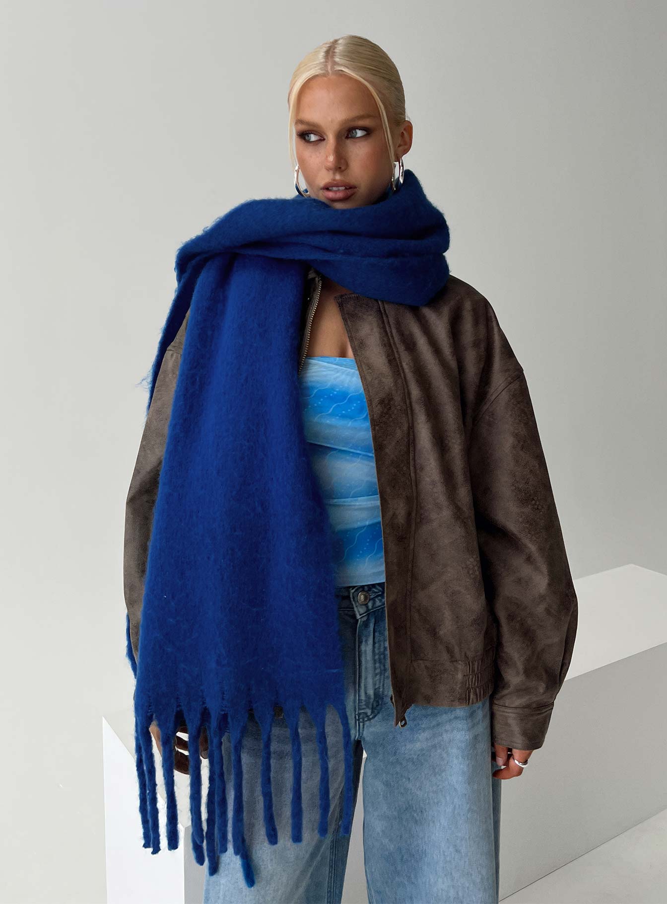 July Scarf Blue women's accessory by Ellevoria