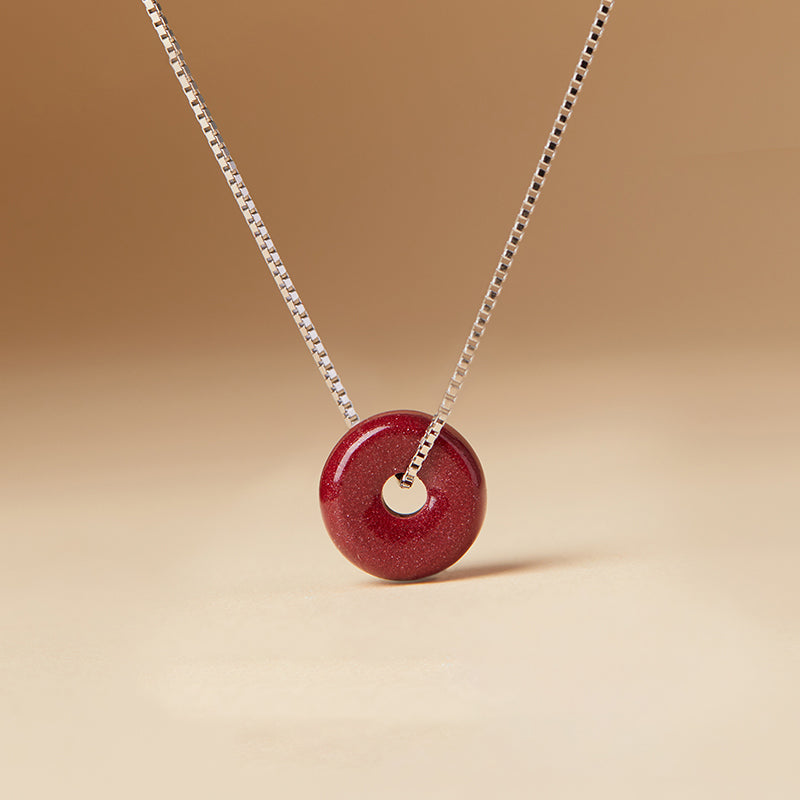 24K Gold Cinnabar Guardian Vortex Pendant