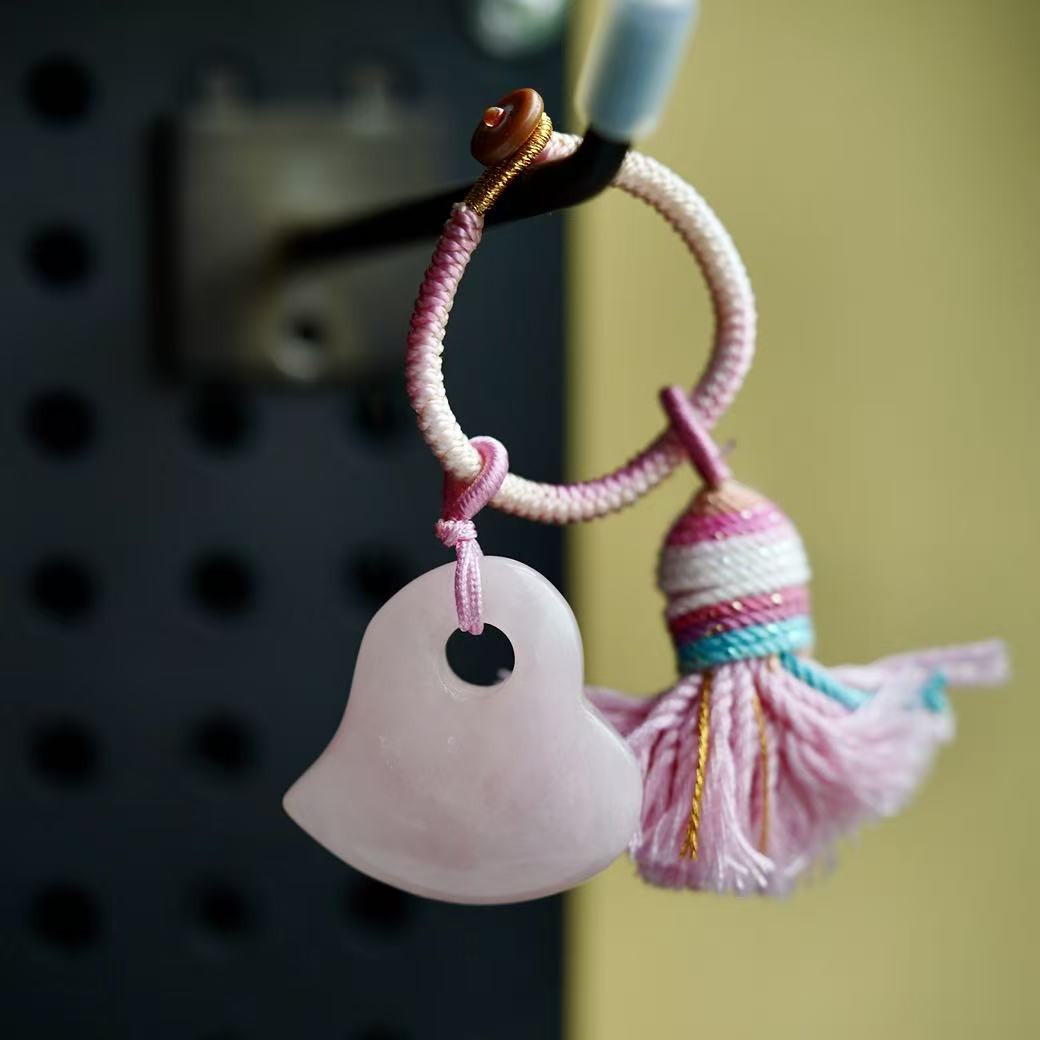Rose Quartz Bag Hanging