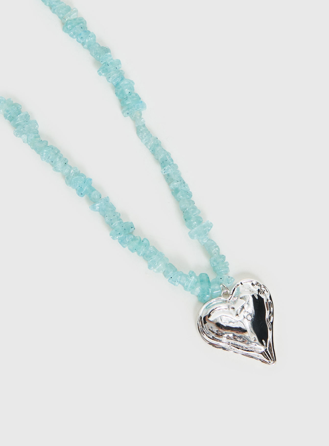 Ralina Pendant Necklace Silver / Aqua women's necklace by Ellevoria