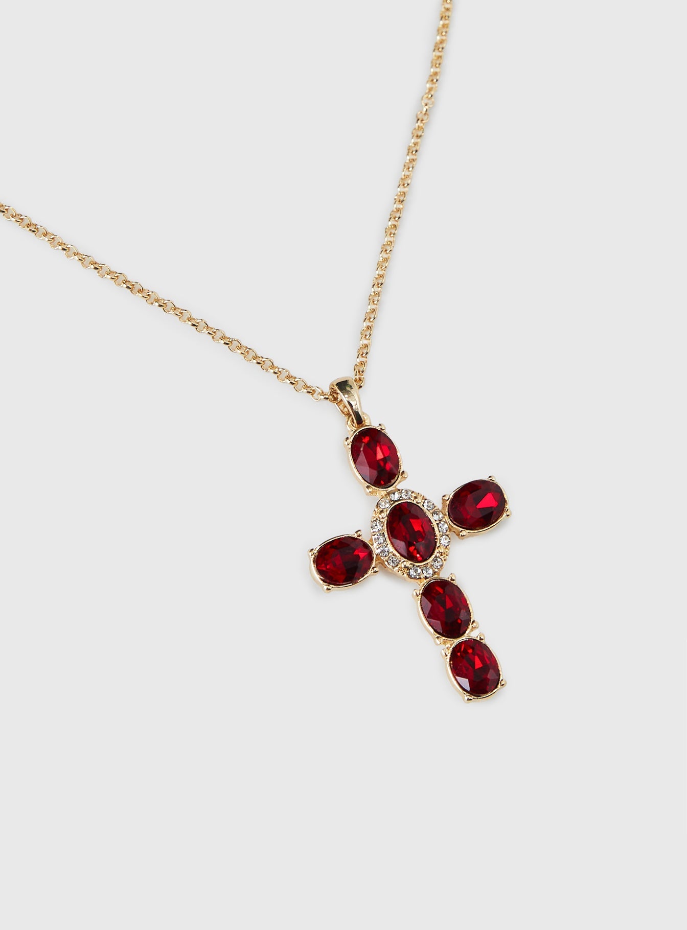 Jacintha Necklace Gold / Red women's necklace by Ellevoria