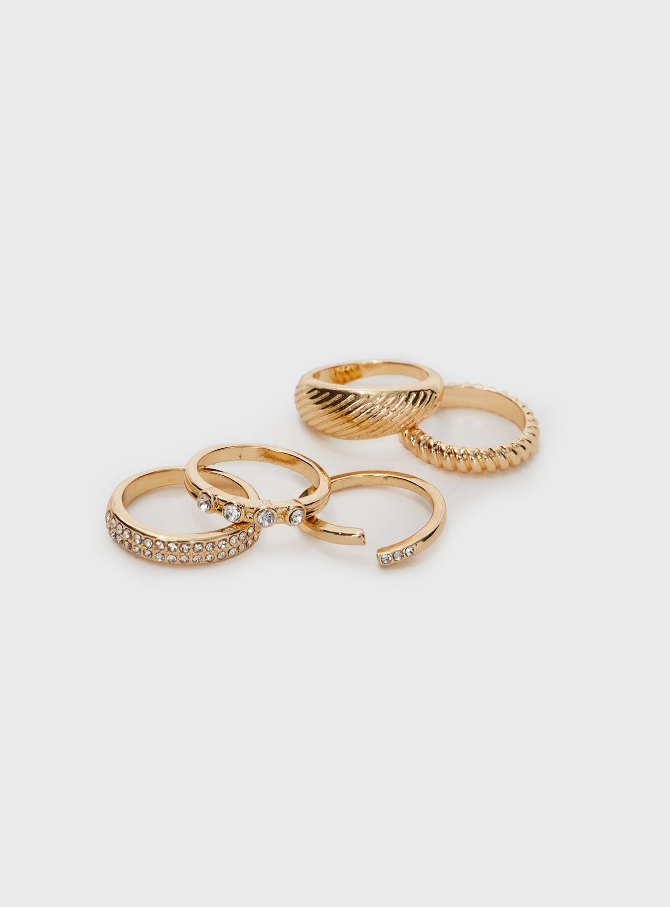 Satine Ring Pack Gold women's ring by Ellevoria