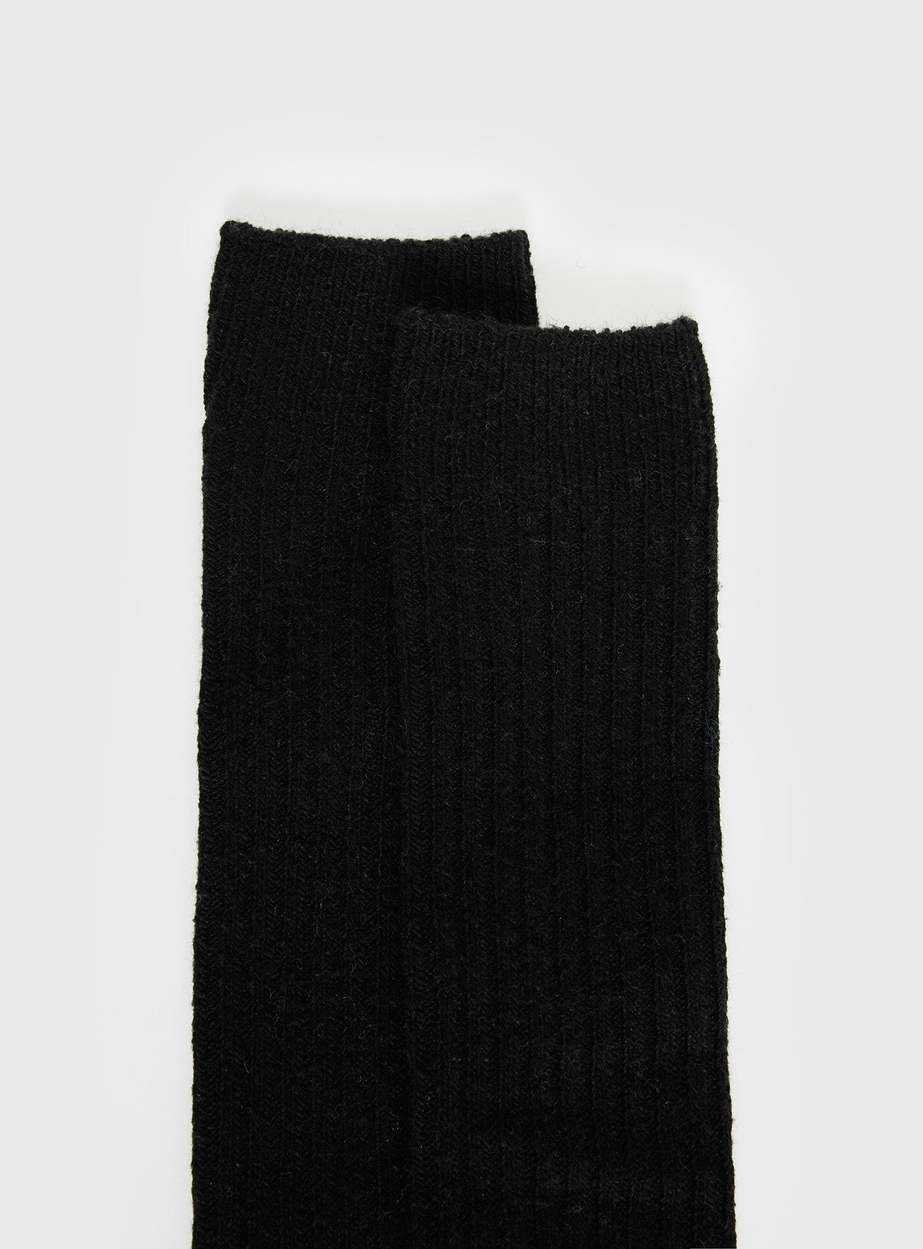Boderline High Knee Ribbed Socks Black women's socks by Ellevoria