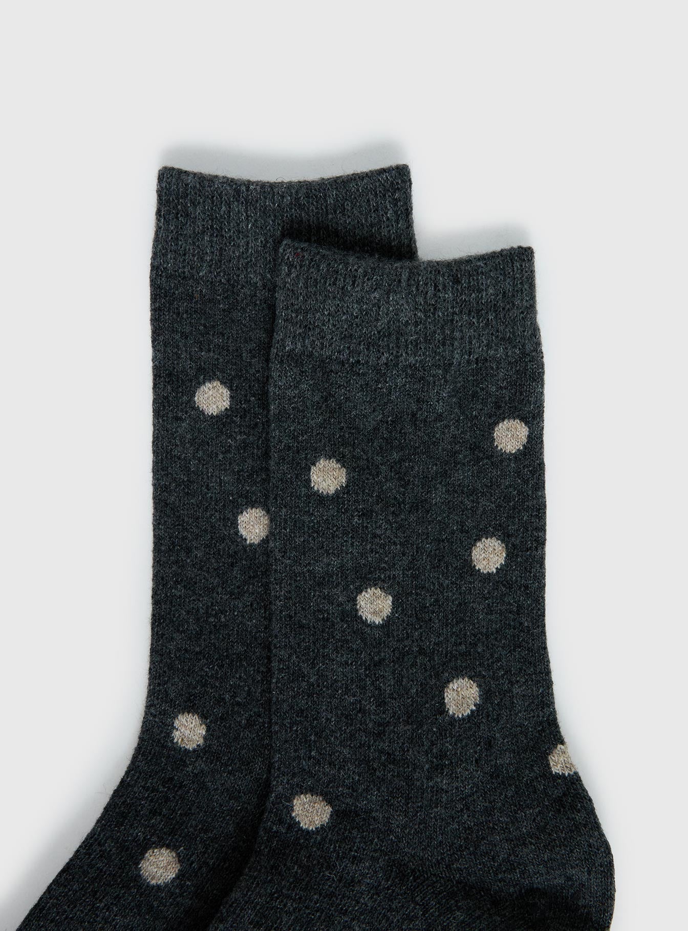 Safire Socks Grey / Beige Polka Dot women's socks by Ellevoria