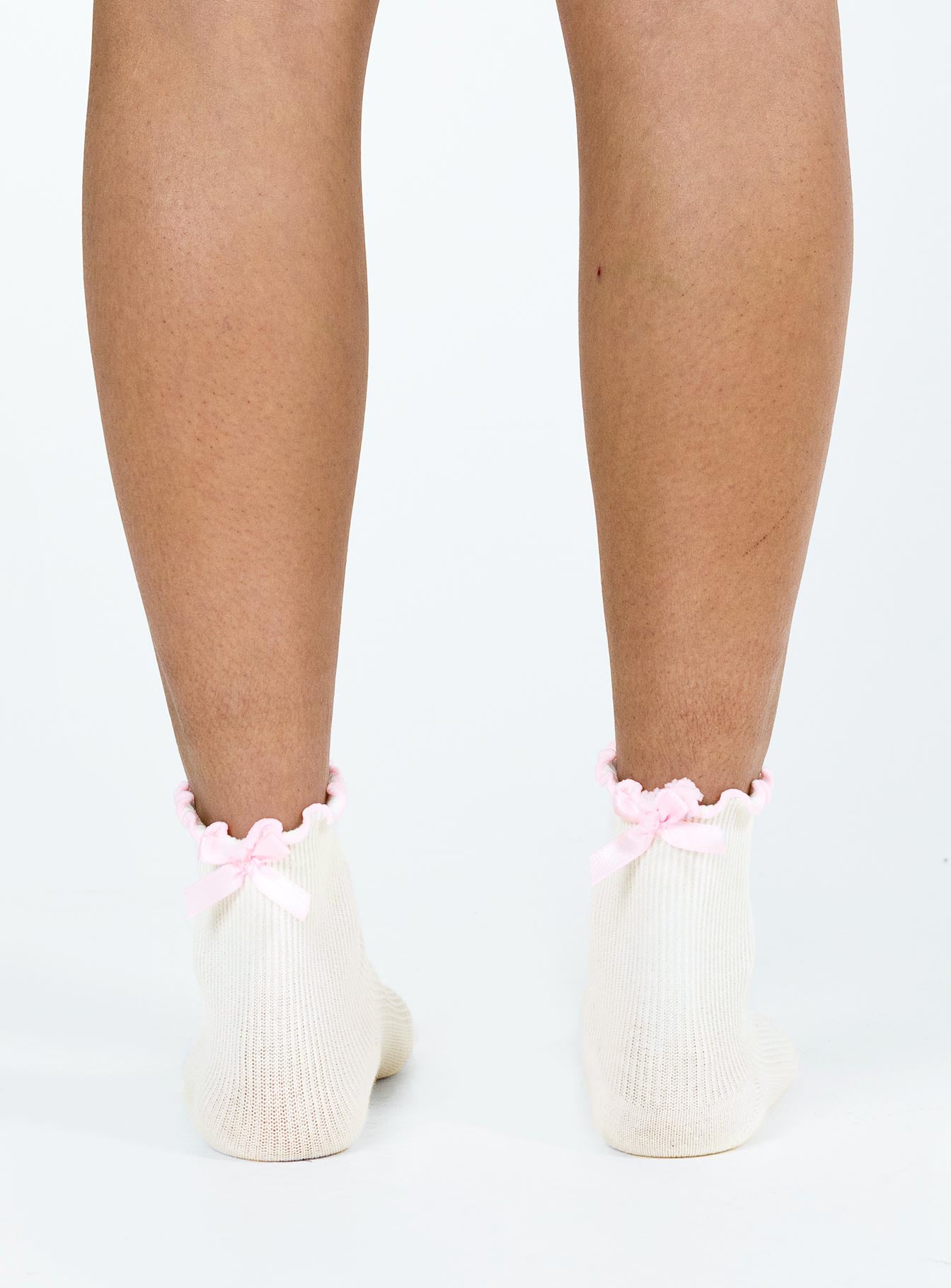 Lanter Socks Cream / Pink women's socks by Ellevoria