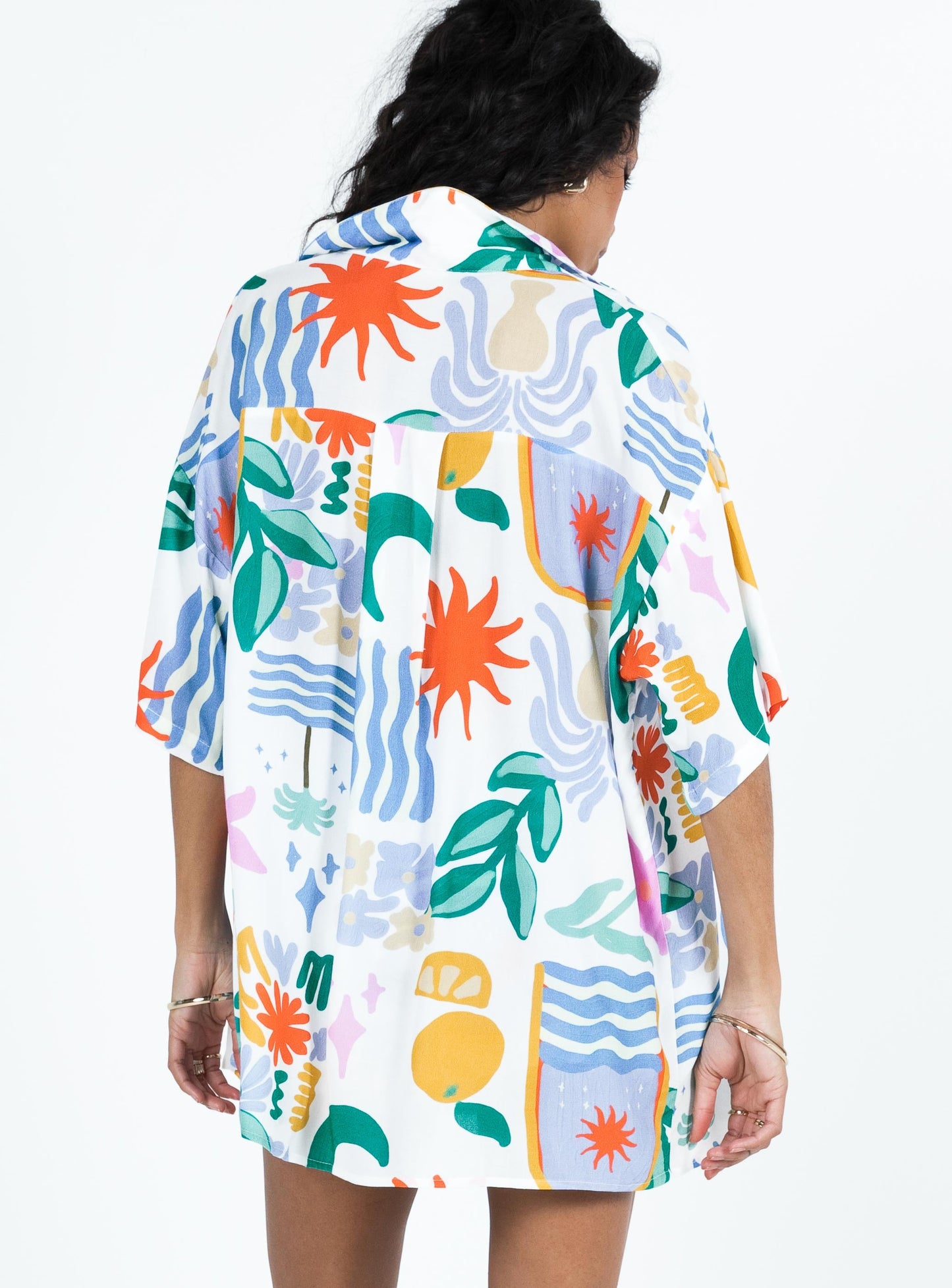 Caraliia Shirt Blue Multi - women's shirt by Ellevoria - view 6