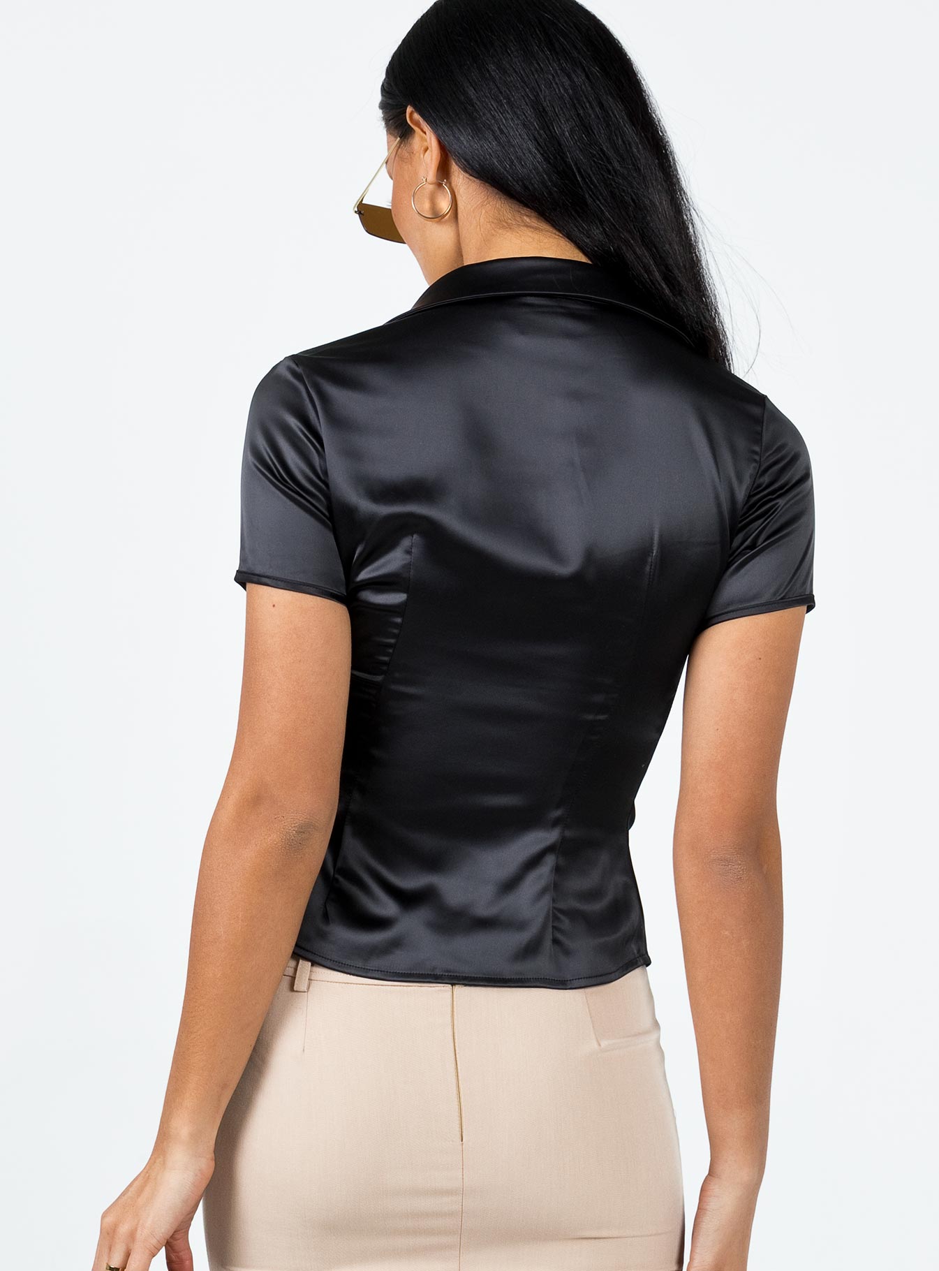 Bessie Top Black - women's shirt by Ellevoria - view 5