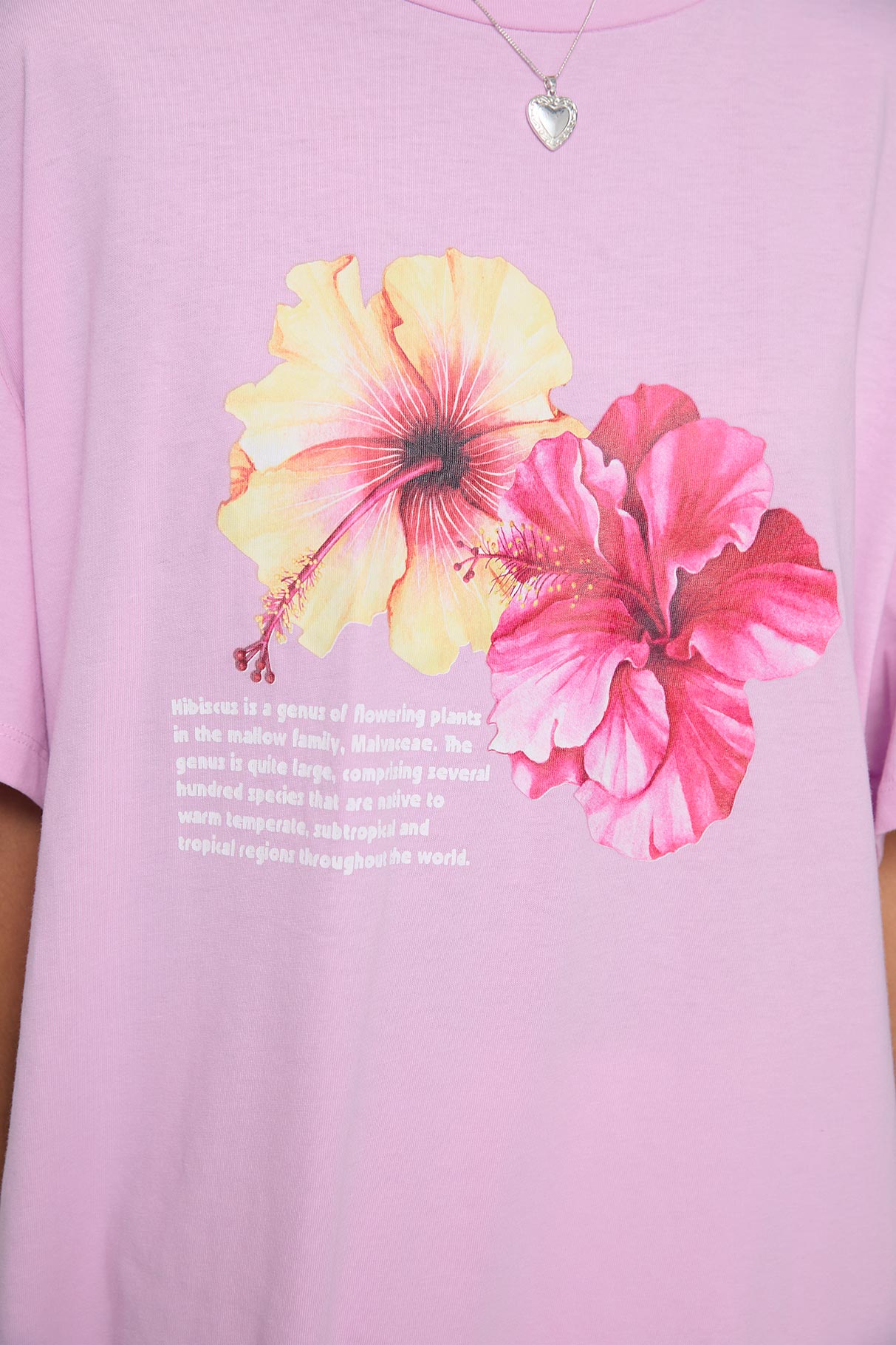Hibiscus Haven Oversized Tee Pink - women's top by Ellevoria - view 6