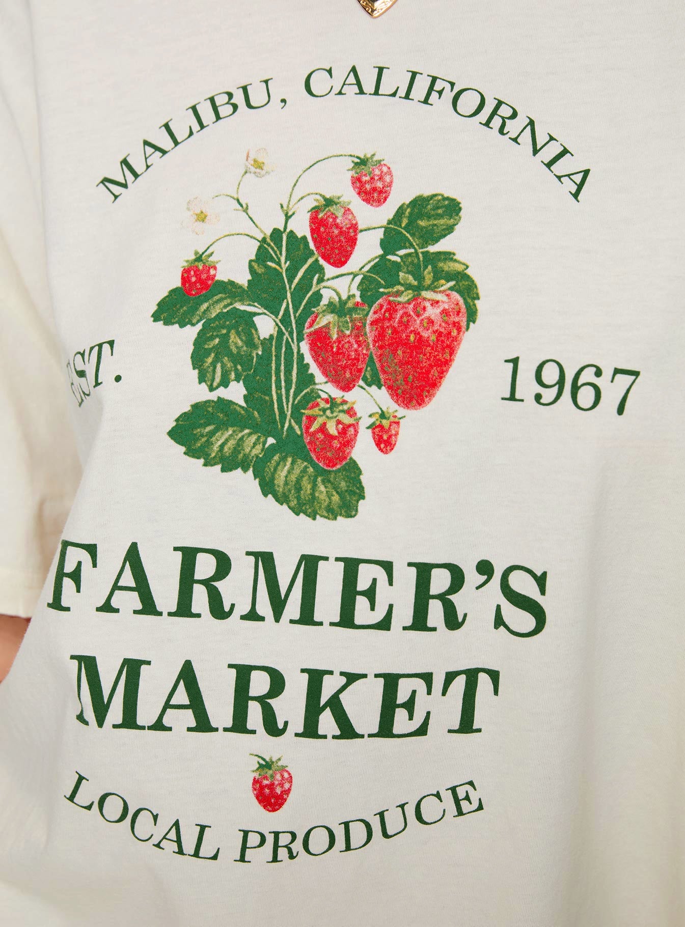 Local Produce Oversized Tee White - women's top by Ellevoria - view 6