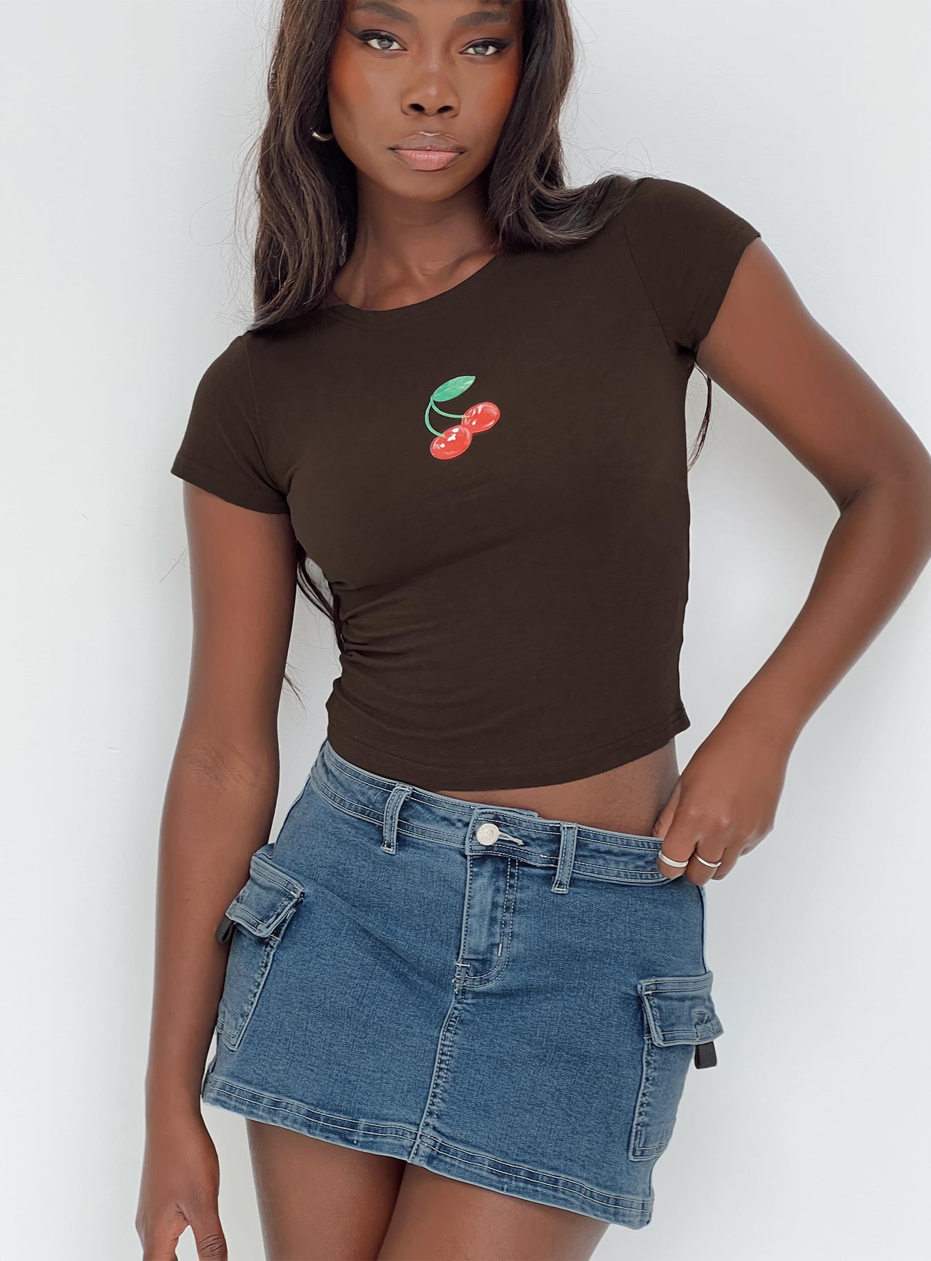 Arbour Cherry Top Brown - women's top by Ellevoria - view 7