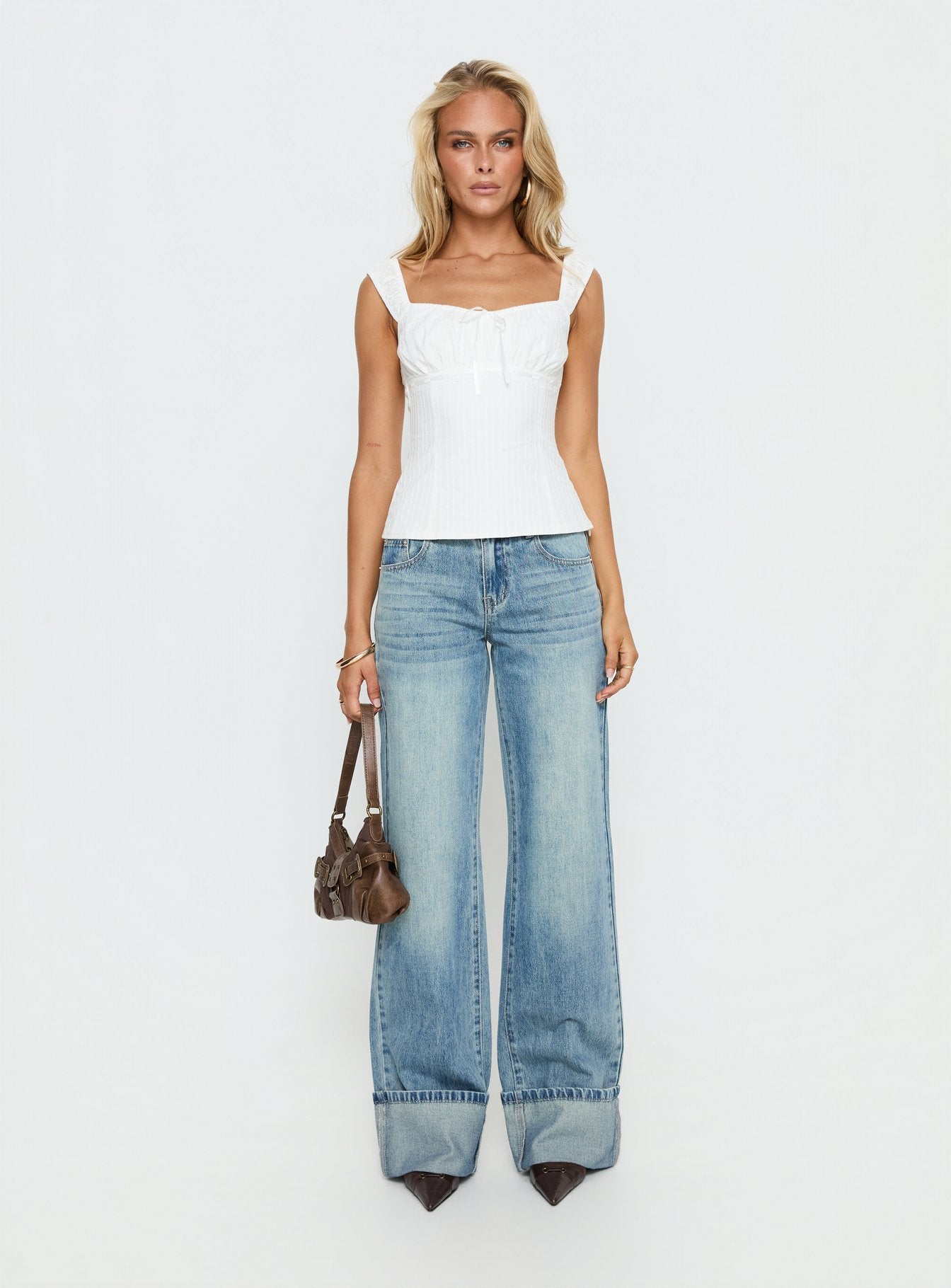Garconne Textured Top White - women's top by Ellevoria - view 7