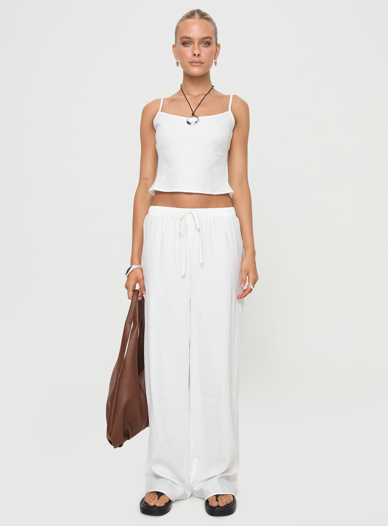 Paigey Set White women's pant set by Ellevoria
