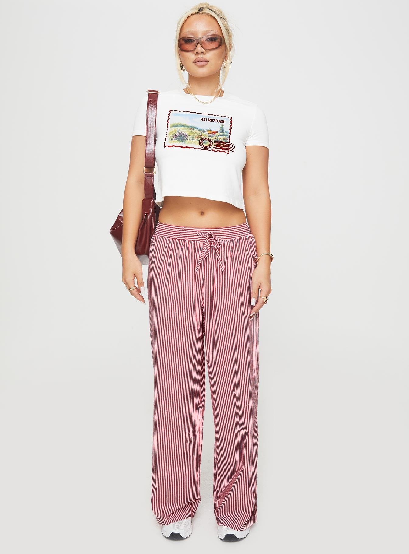 Au Revoir France Tee White - women's top by Ellevoria - view 7