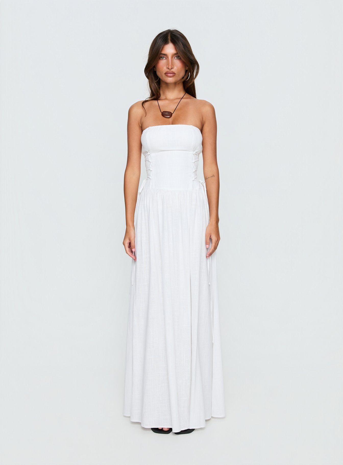 So Far So Good Maxi Dress White - women's maxi dress by Ellevoria - view 7