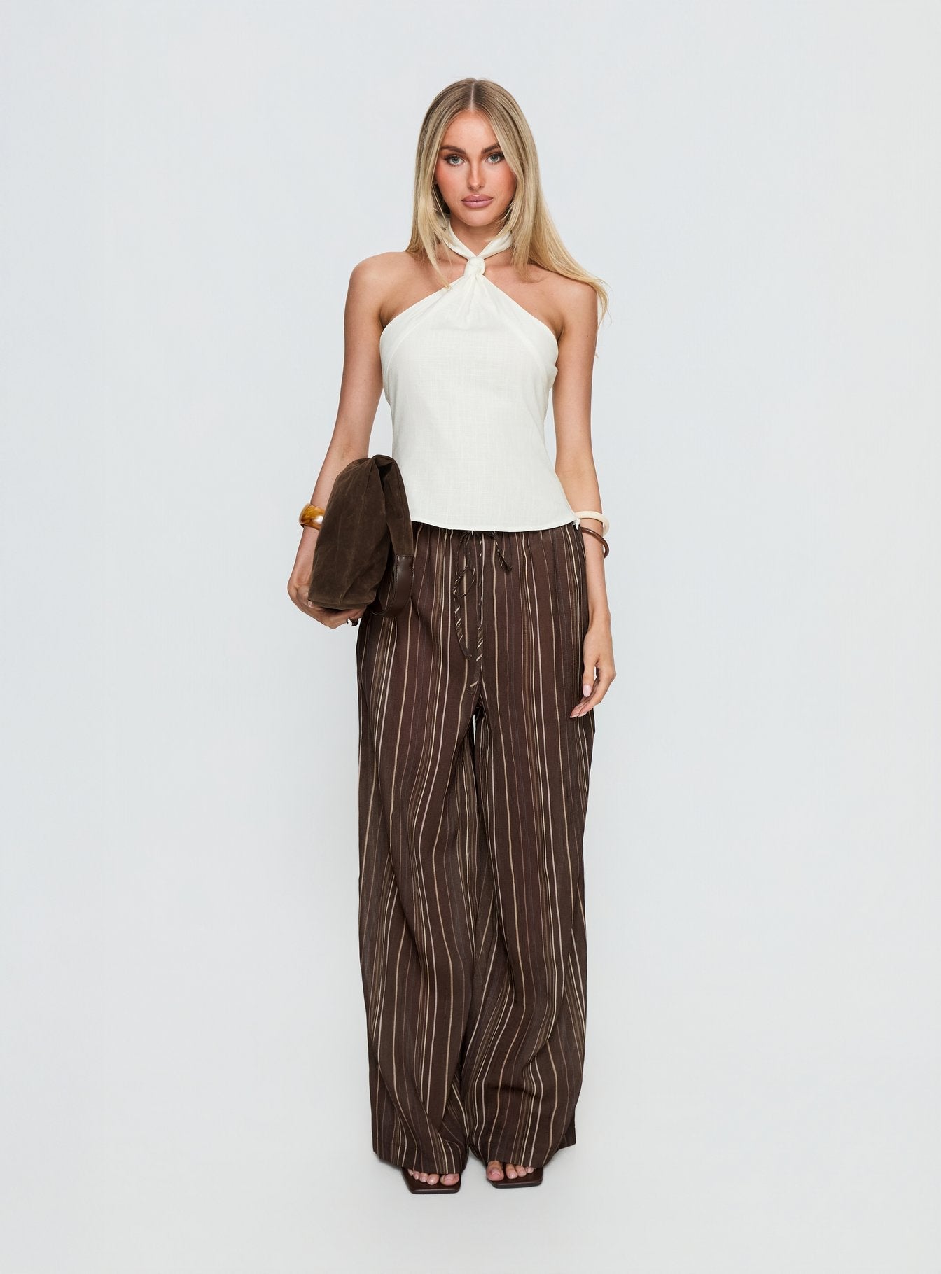 Parklea Pants Brown Multi - loose fit women's bottoms by Ellevoria