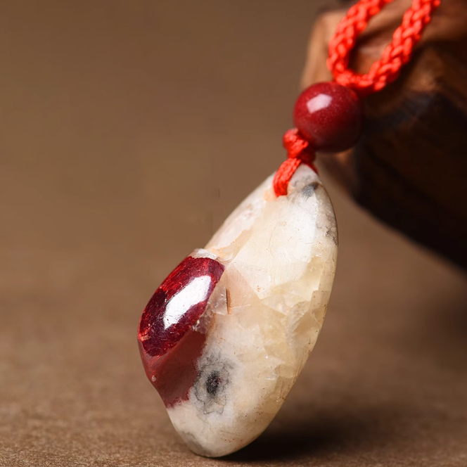 Natural Cinnabar Stone Pendant