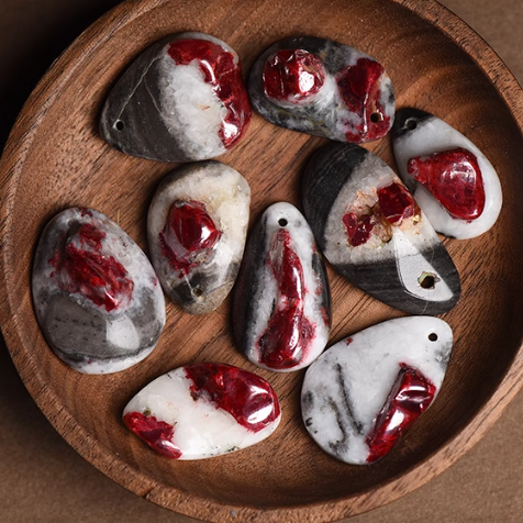 Natural Cinnabar Stone Pendant