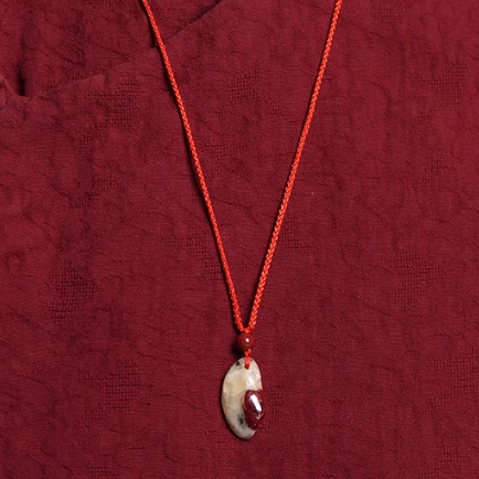 Natural Cinnabar Stone Pendant