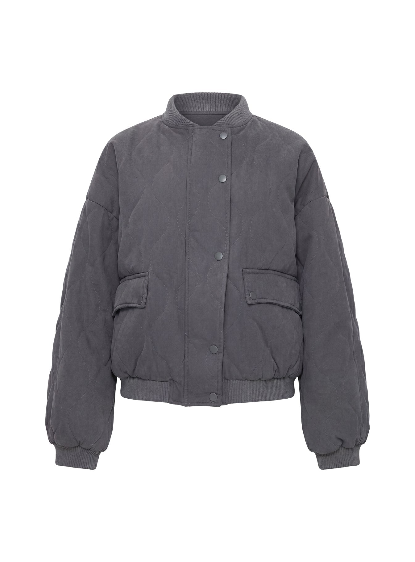 Stick Season Quilted Jacket Grey women's jacket by Ellevoria