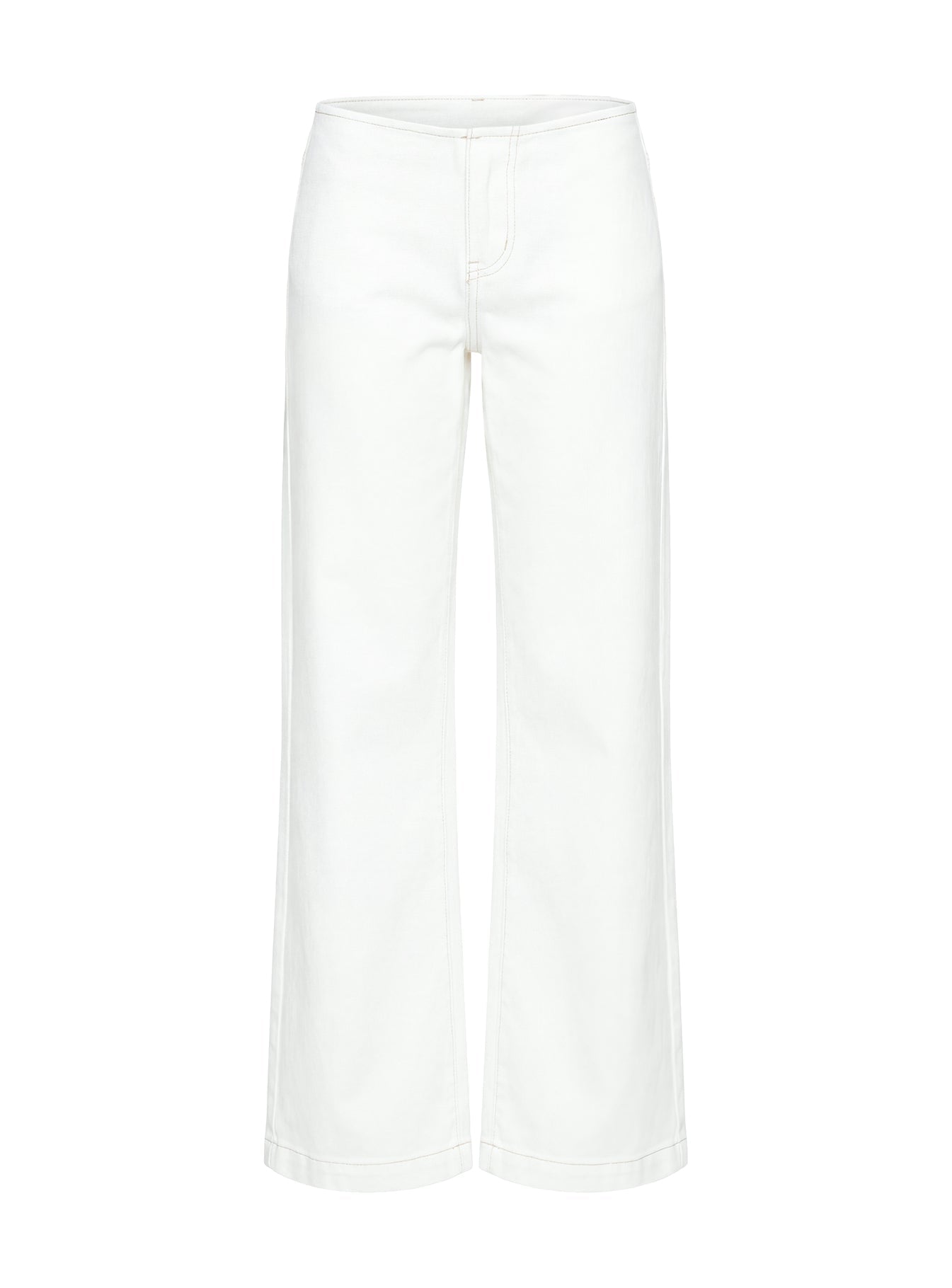 Buenos No Waist Low Rise Straight Leg Jeans White women's denim jeans by Ellevoria