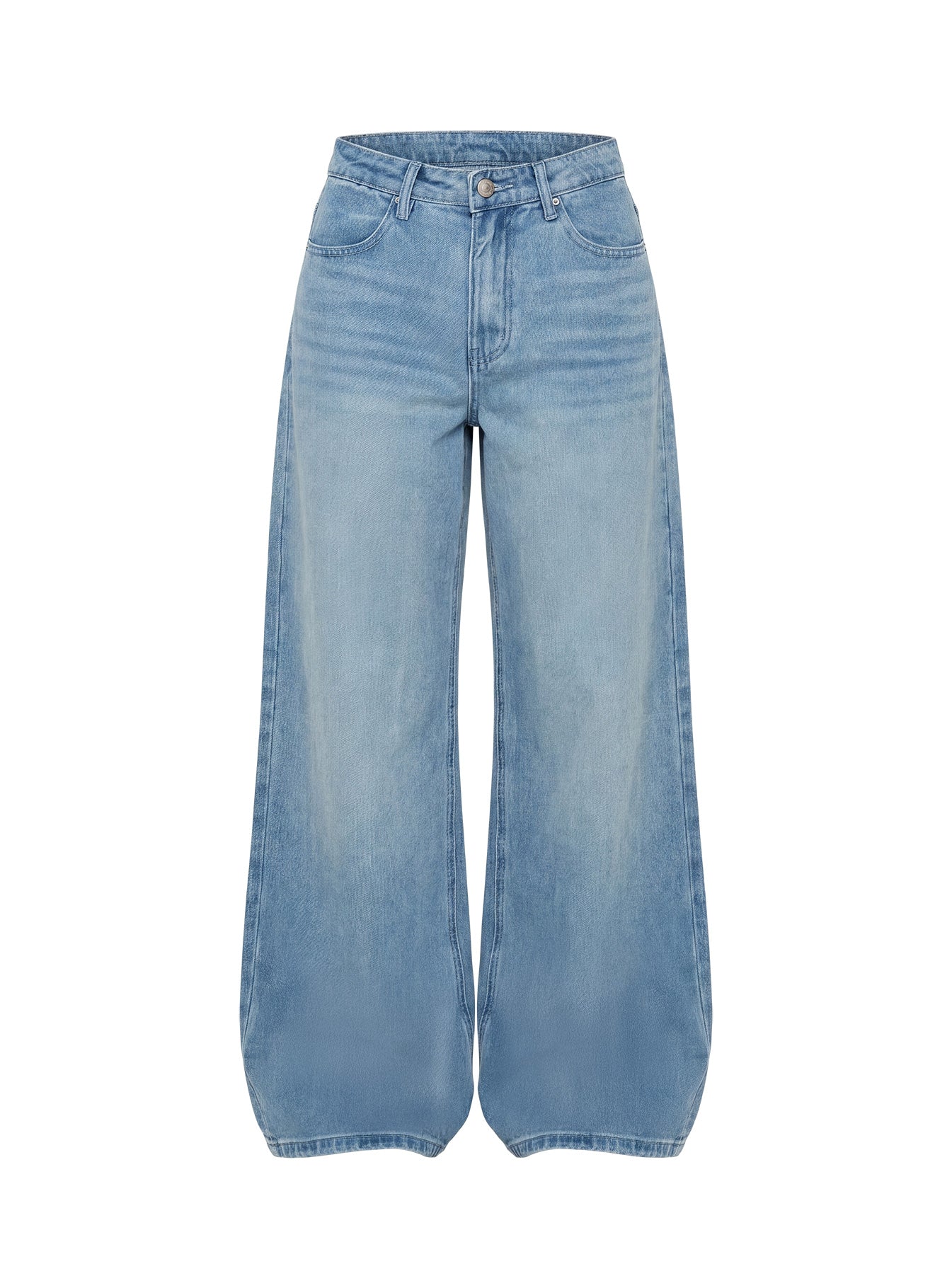 Naylor Mid Rise Wide Leg Jeans Light Blue Wash women's denim jeans by Ellevoria