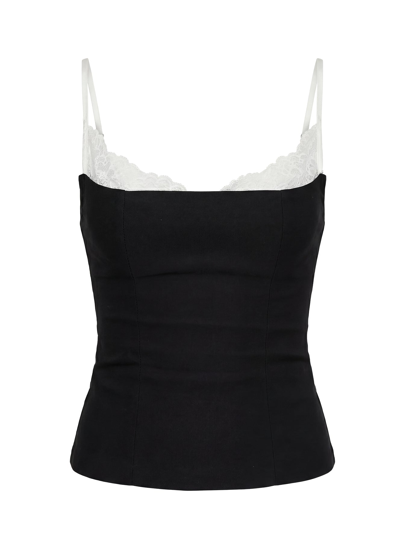 Renaissance Corset Lace Top Black / White - women's top by Ellevoria - view 14