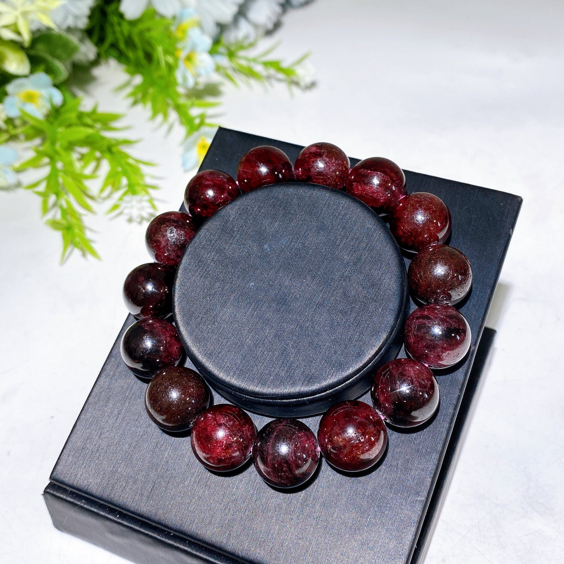 13mm Garnet Bracelet