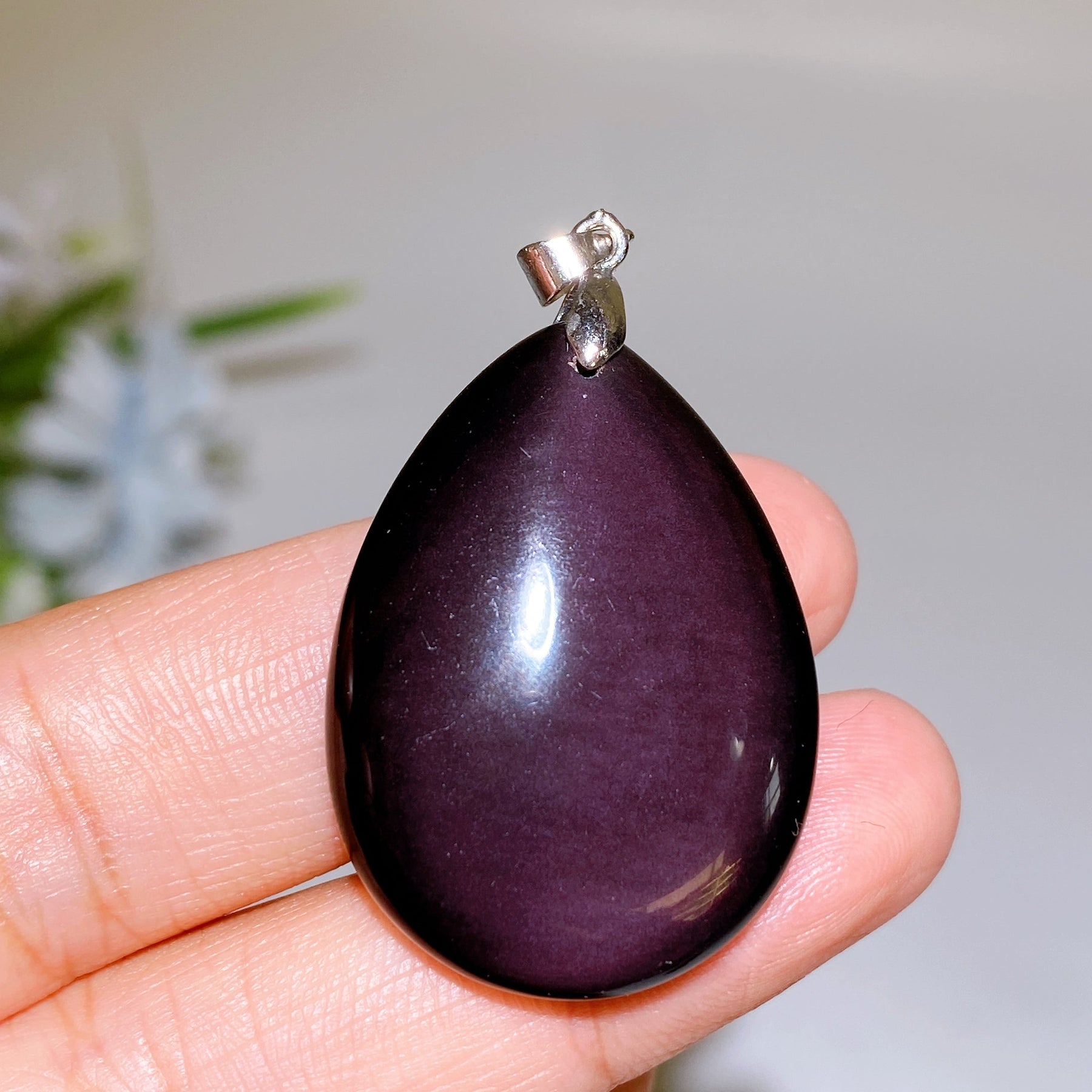 Rainbow Obsidian Drop Pendant