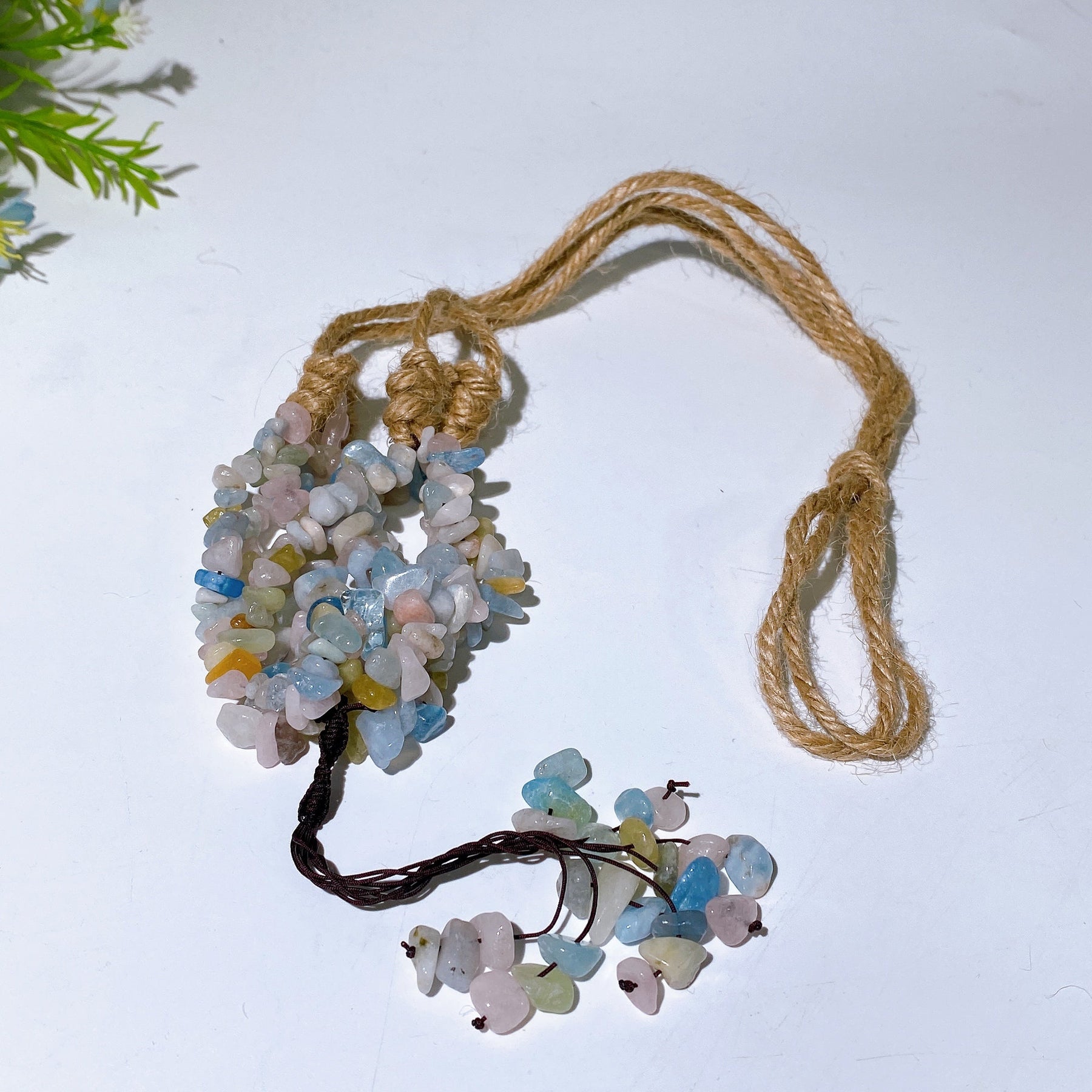 45cm Crystal Chips Web with Rope Hanging Ornament