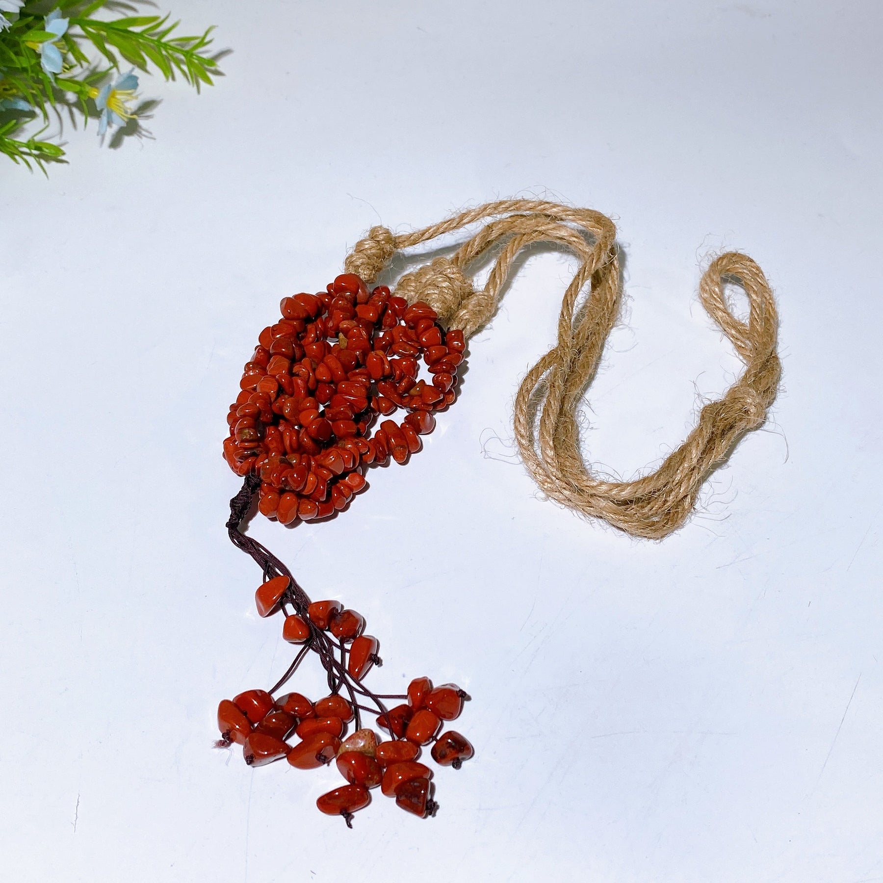 45cm Crystal Chips Web with Rope Hanging Ornament