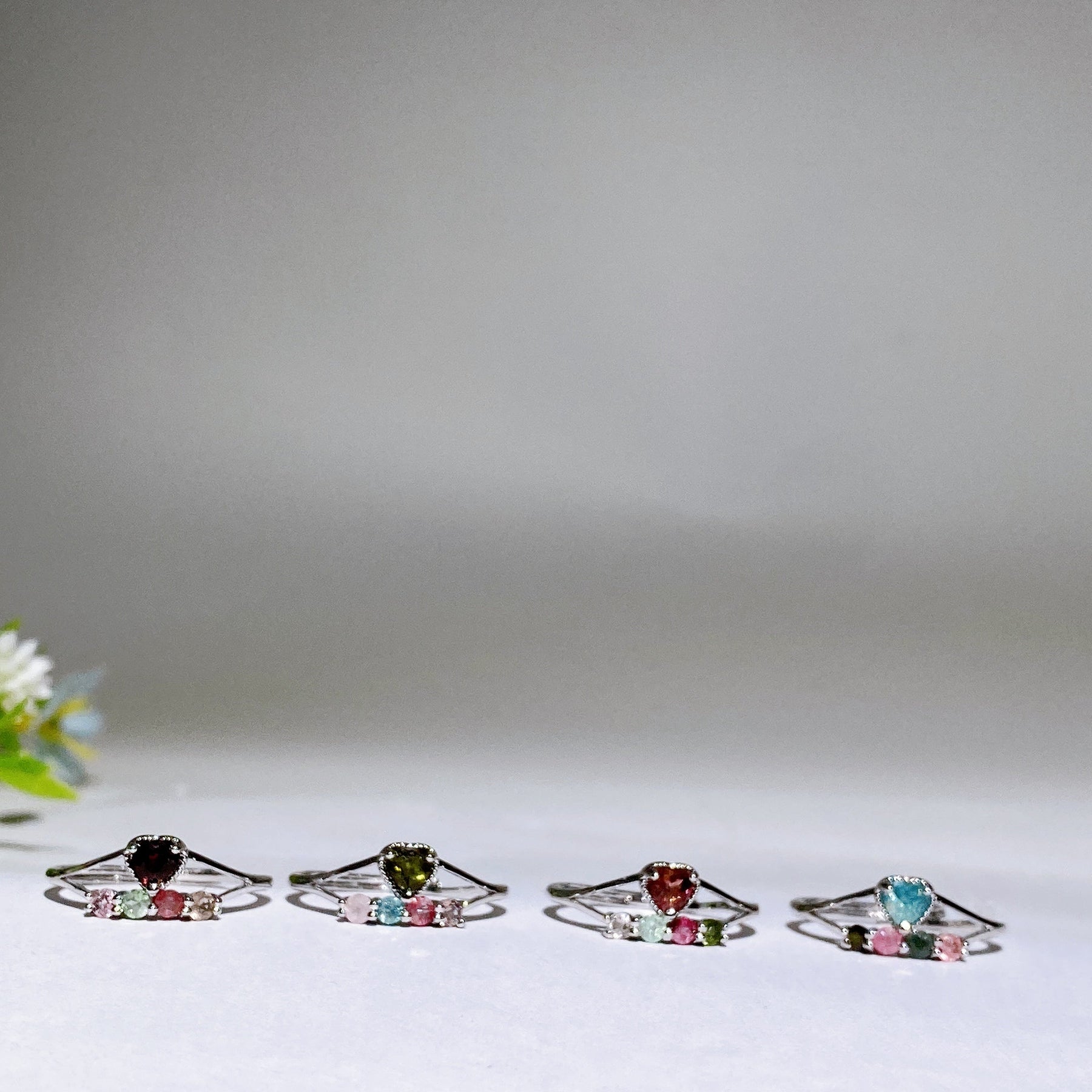 Copper Silver Plated Crystal Ring