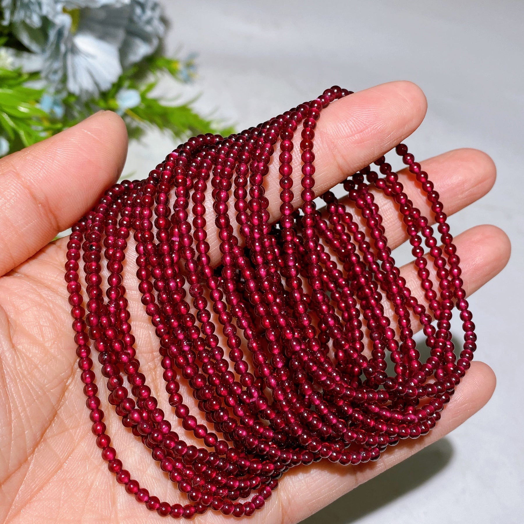 3mm Garnet Bracelet