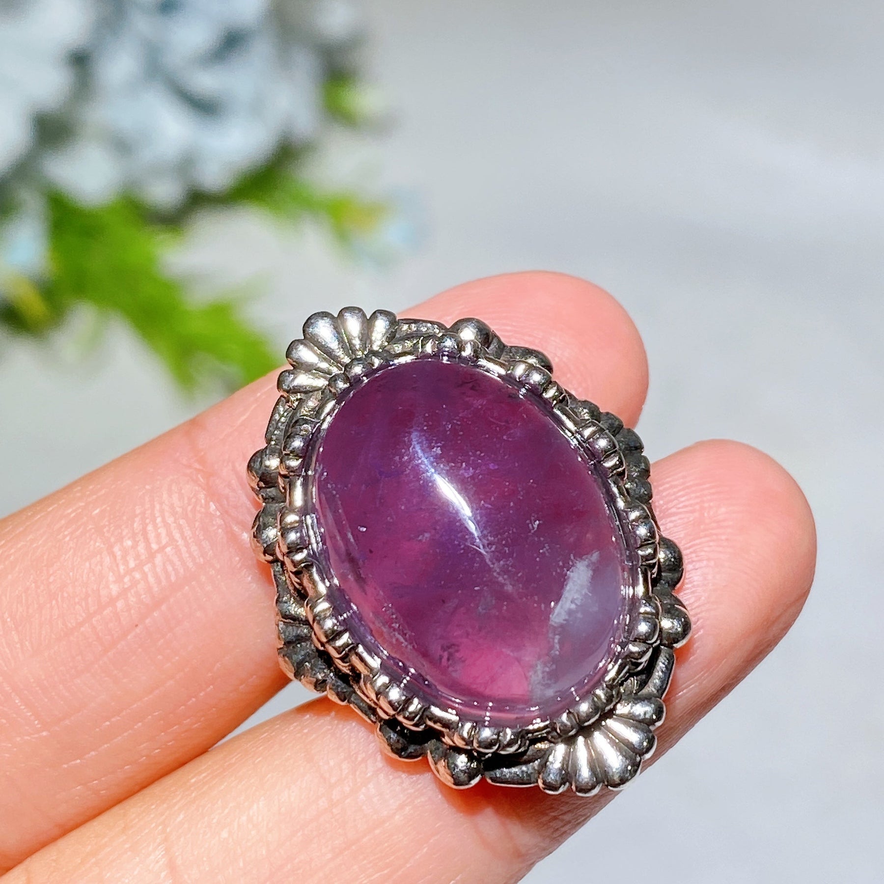 Amethyst Fire Quartz Ring