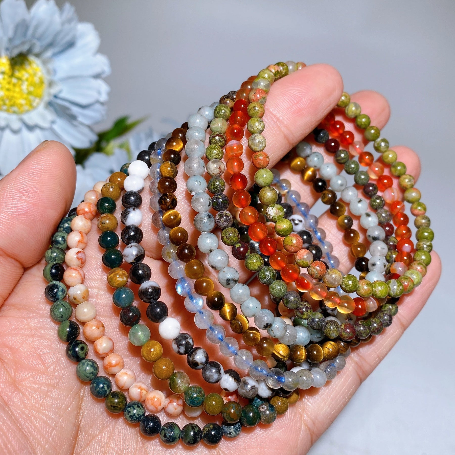 4mm Mixed Crystal Bracelet Bag