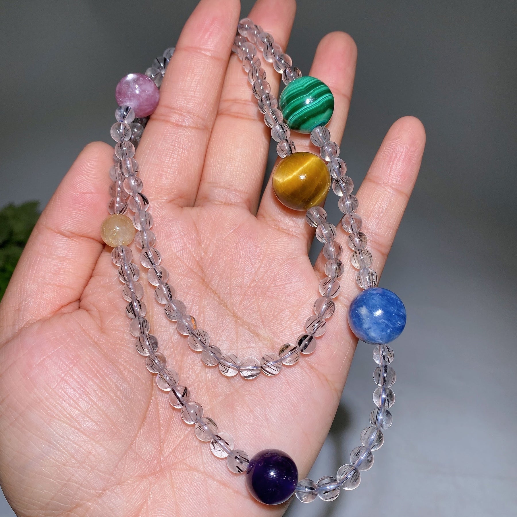 Special DIY Natural Crystal Beads Necklace Crystal Gift