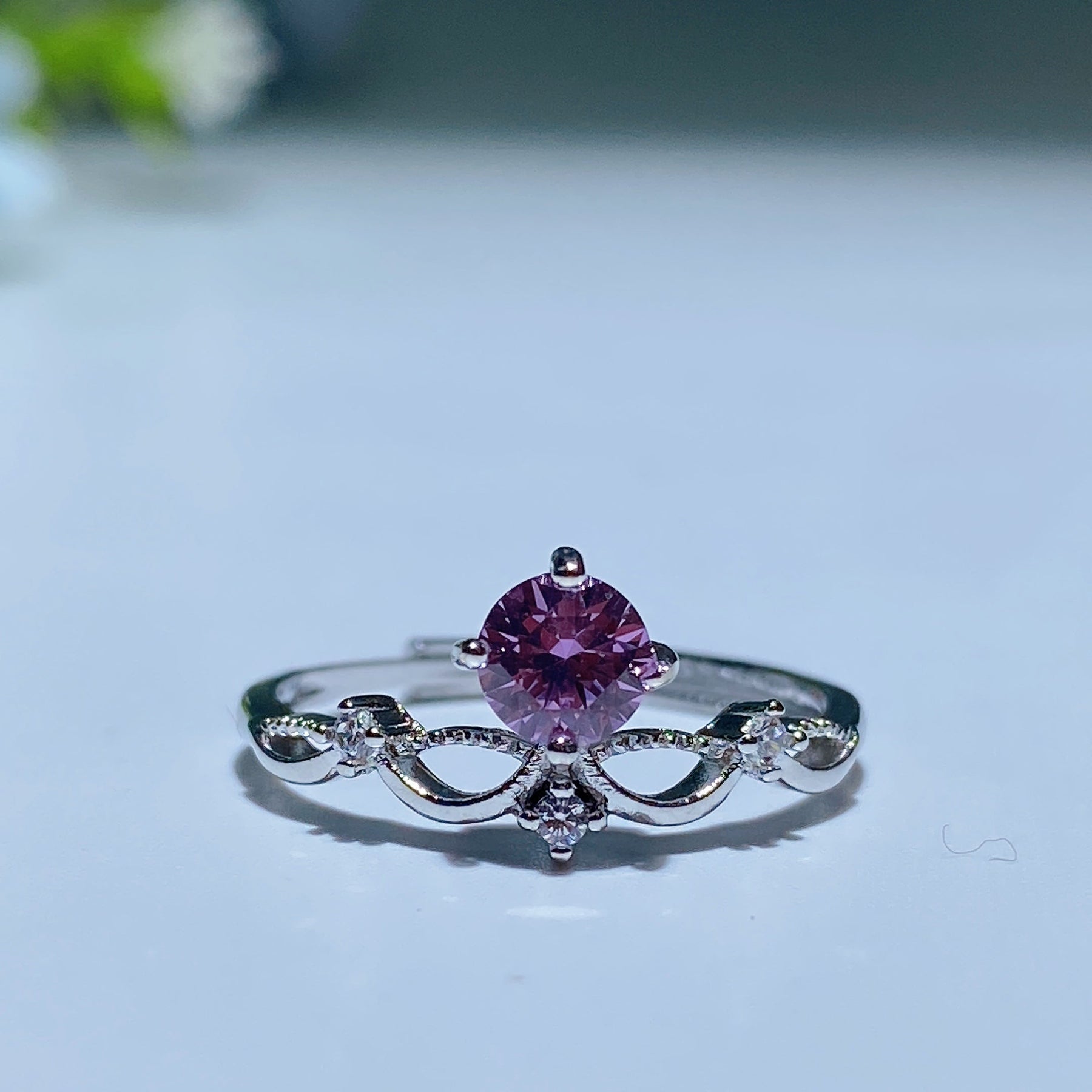 White Copper Alexanderite Ring