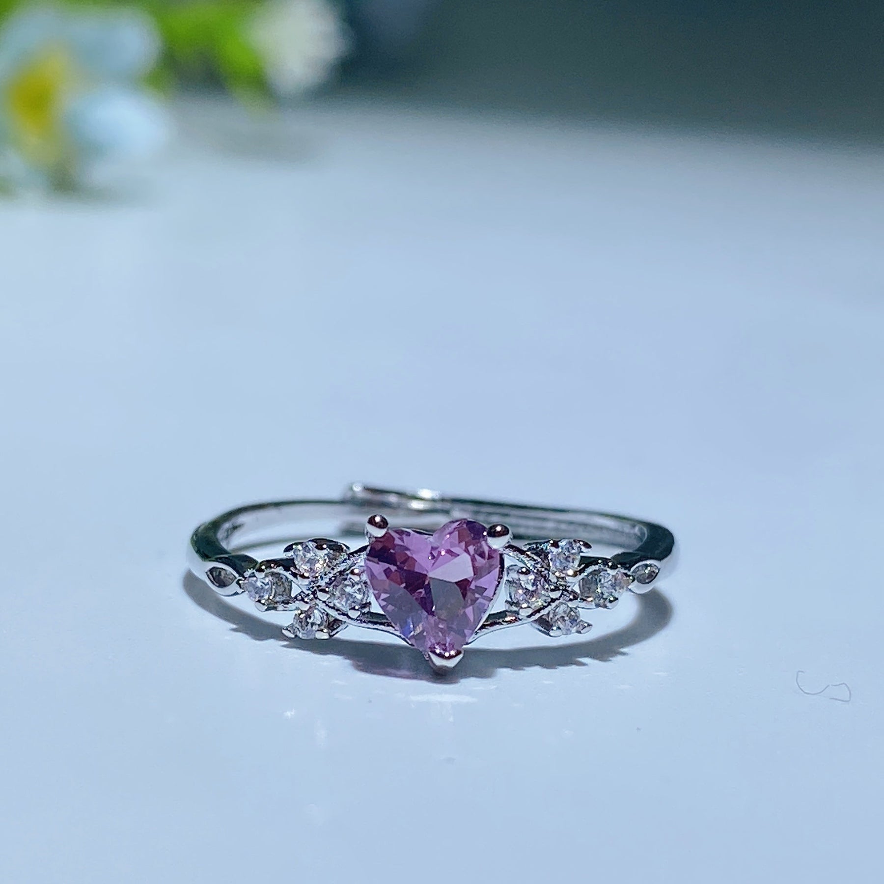 White Copper Alexanderite Ring
