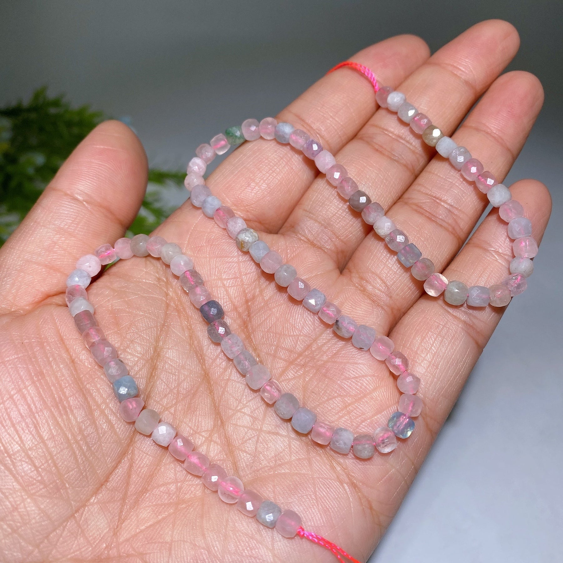 4mm Crystal Faceted Cube Bead String Crystal