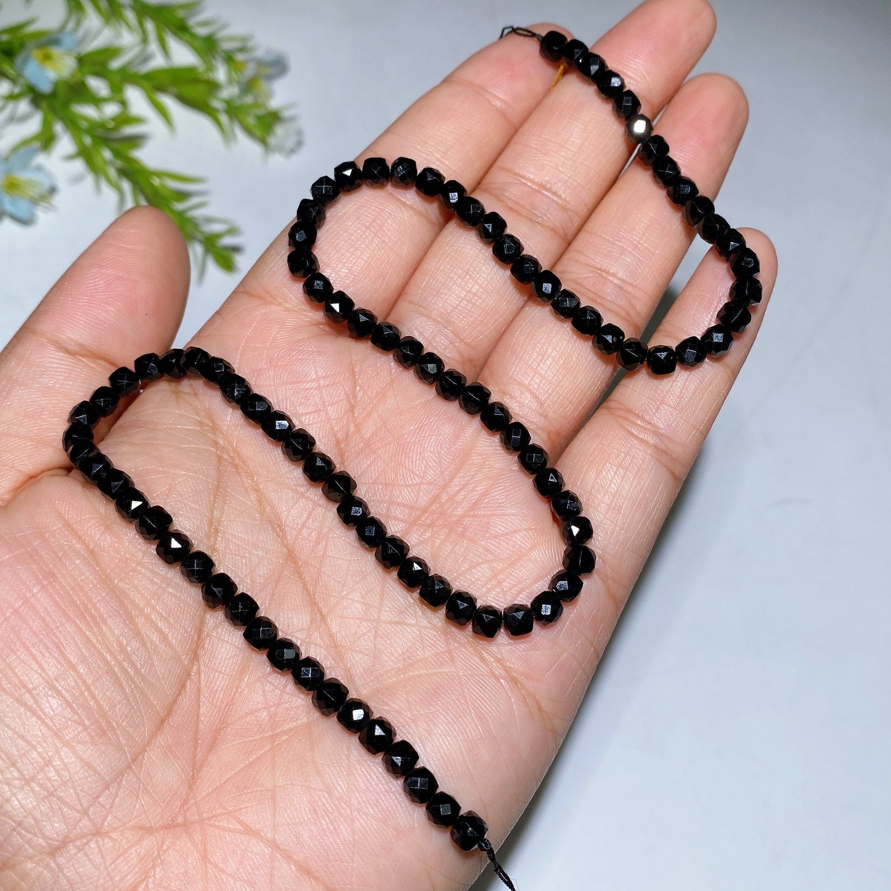 4mm Crystal Faceted Cube Bead String Crystal