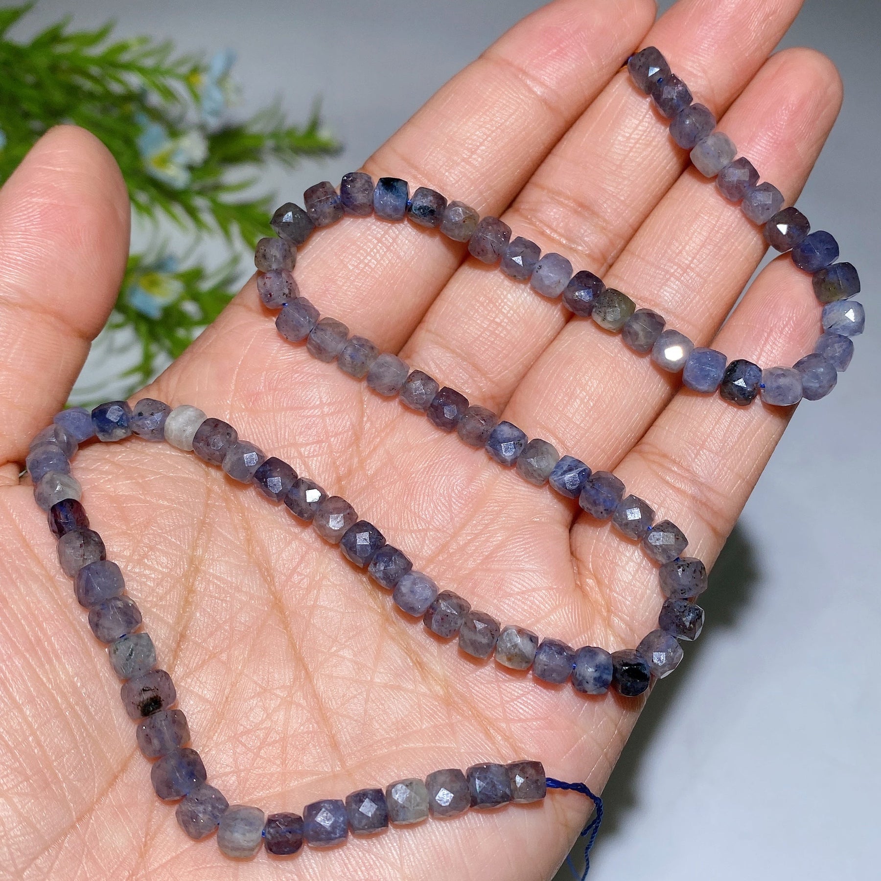 4mm Crystal Faceted Cube Bead String Crystal