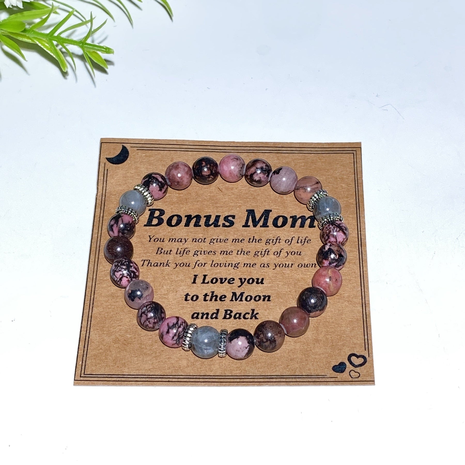Mother's Day Gift 8mm Crystal Pearl Bracelet with Card