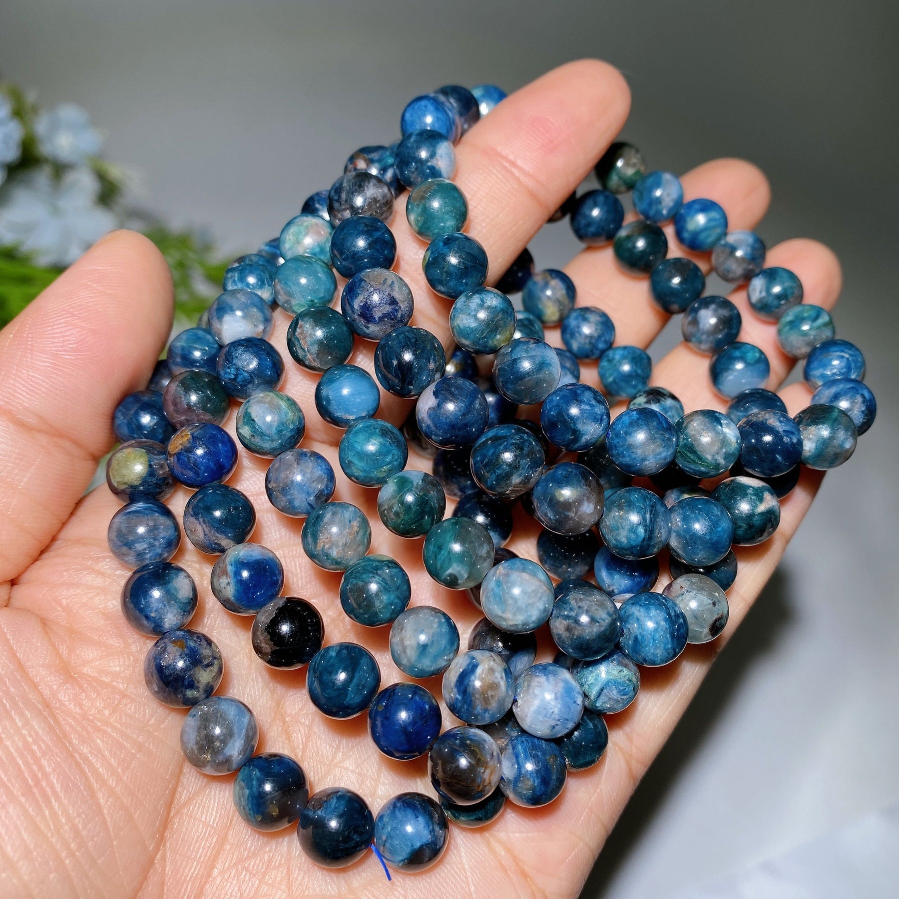8mm 12mm Namibia Blue Sugilite Bracelet