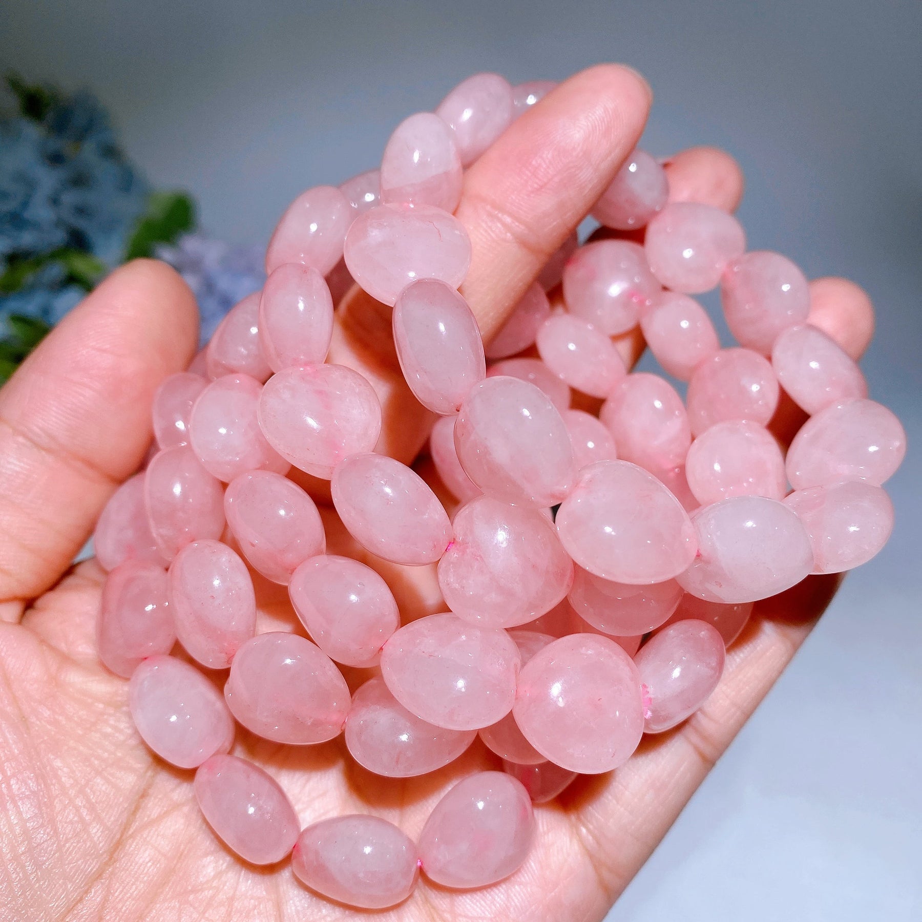 Rose Quartz Heart Bracelet