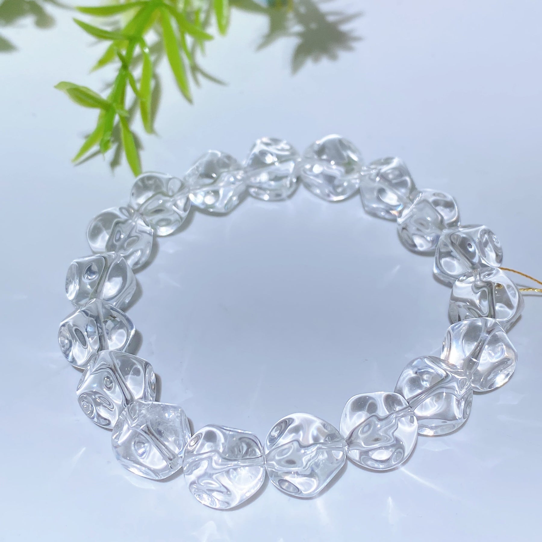 10mm Special Polyhedral Clear Quartz Bracelet