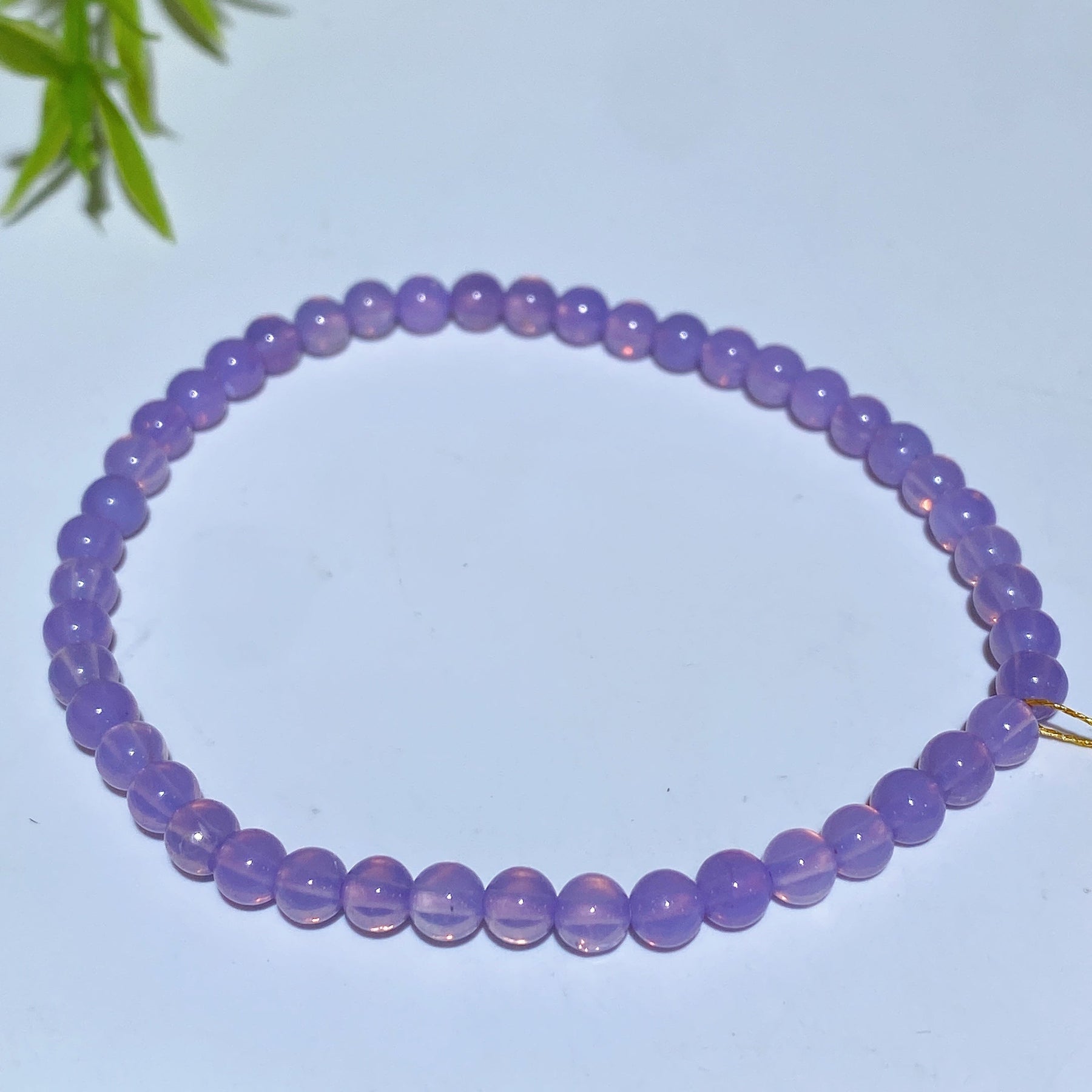 4mm Lavender Milky Amethyst Bracelet