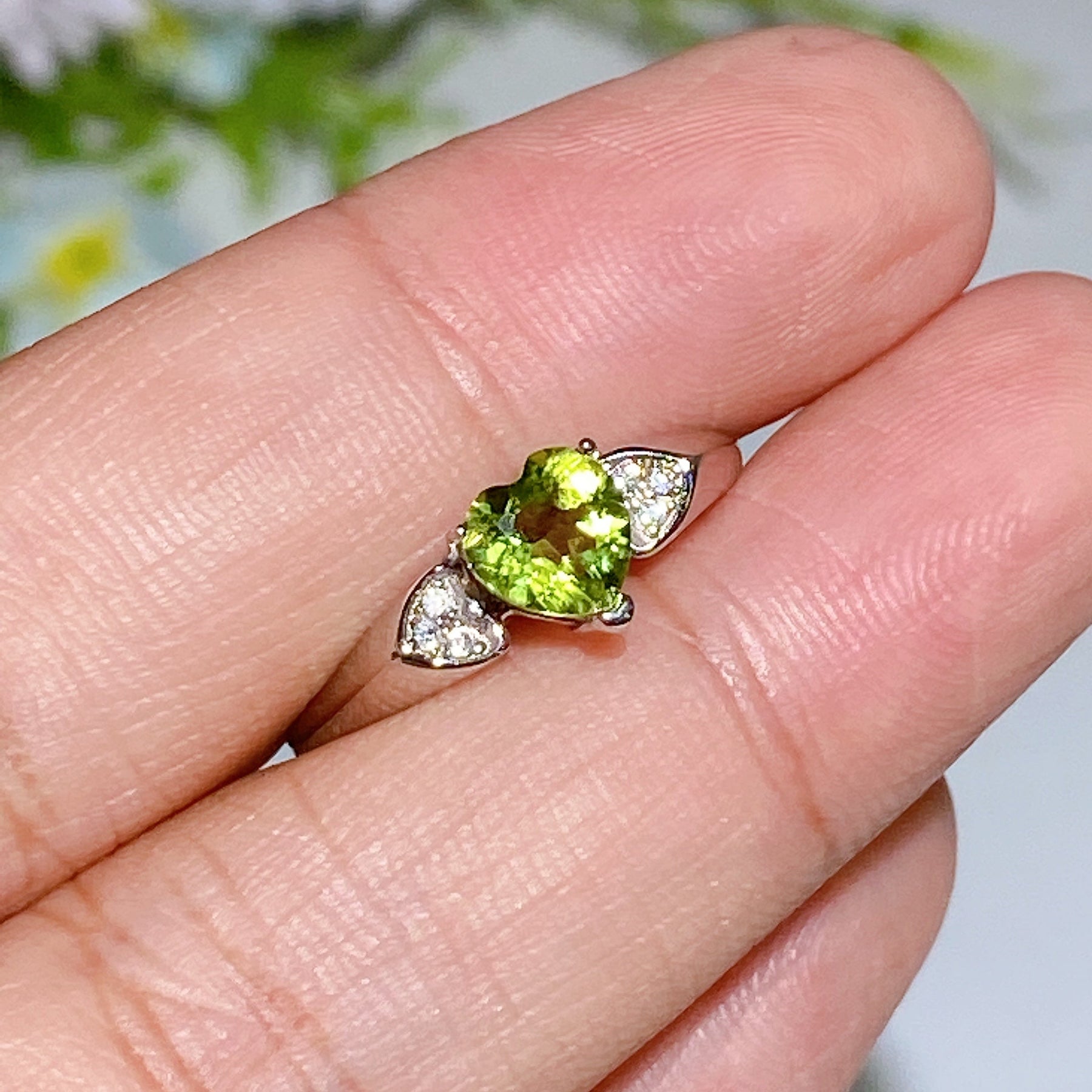Sterling Silver Peridot Ring
