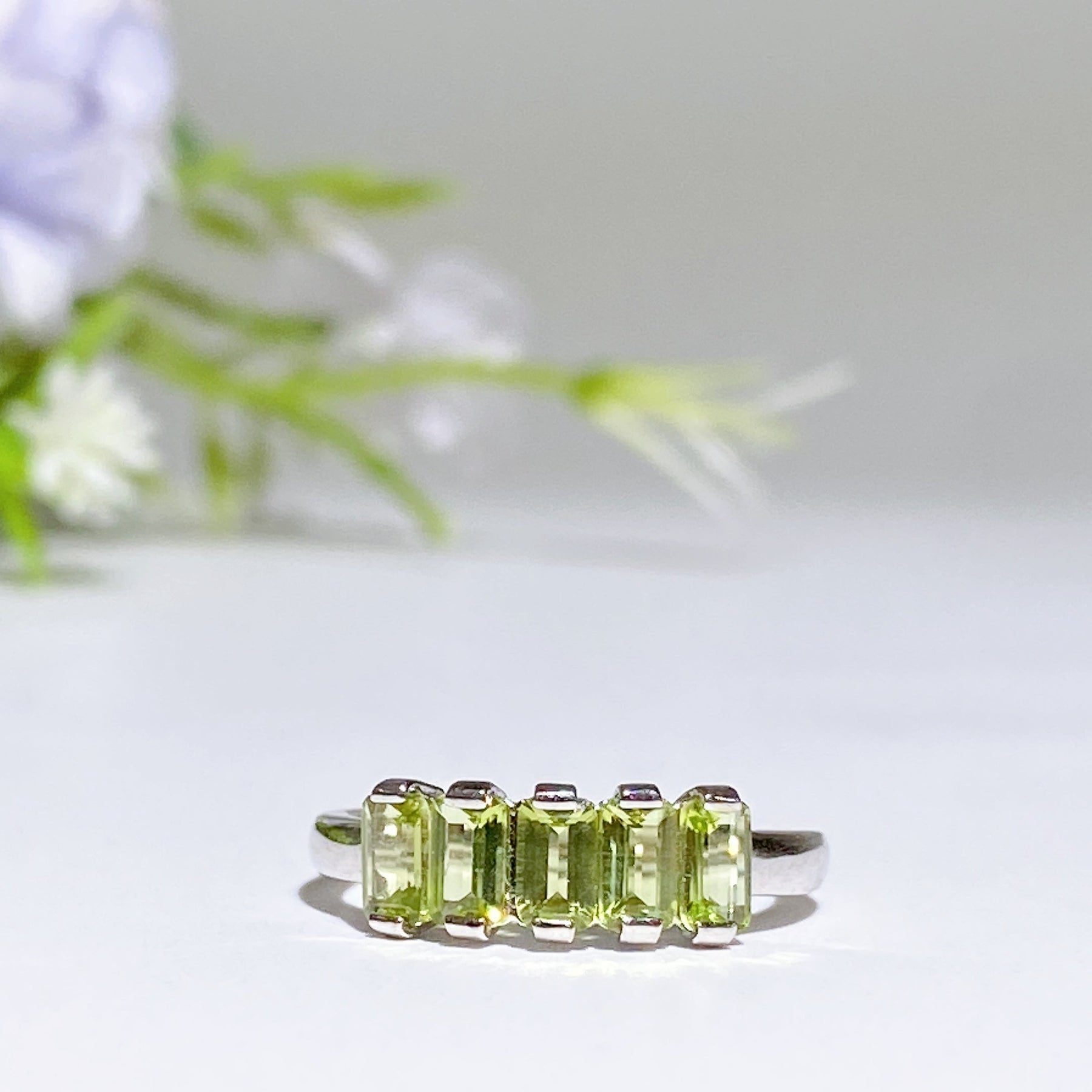 Sterling Silver Peridot Ring